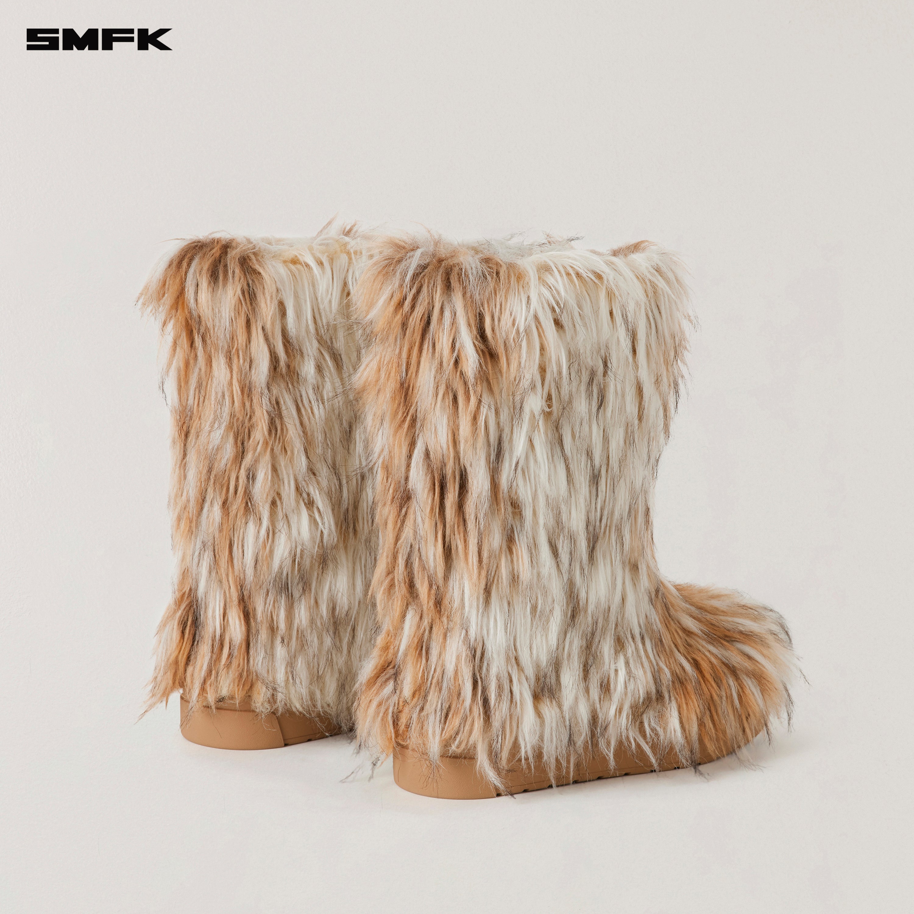 COMPASS MODE WASTELAND SHEARLING HUNTING BOOTS/MIDDLE ARCTIC WOLF WHITE