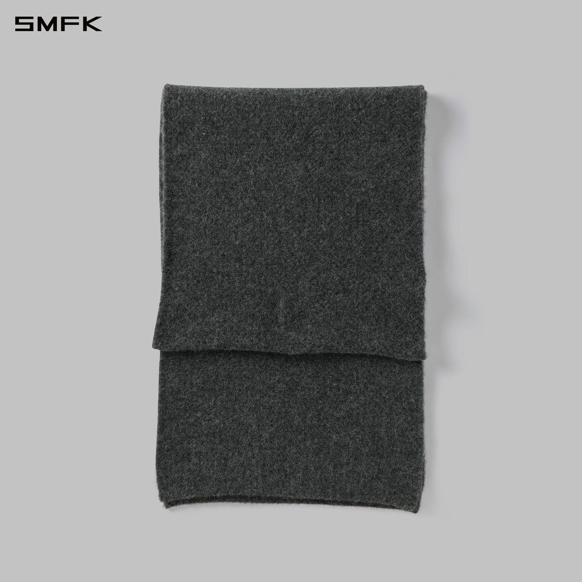 MYTH SIREN EVENING KNIT TRIANGLE SCARF SET/ALPACA+WOOL CARBON