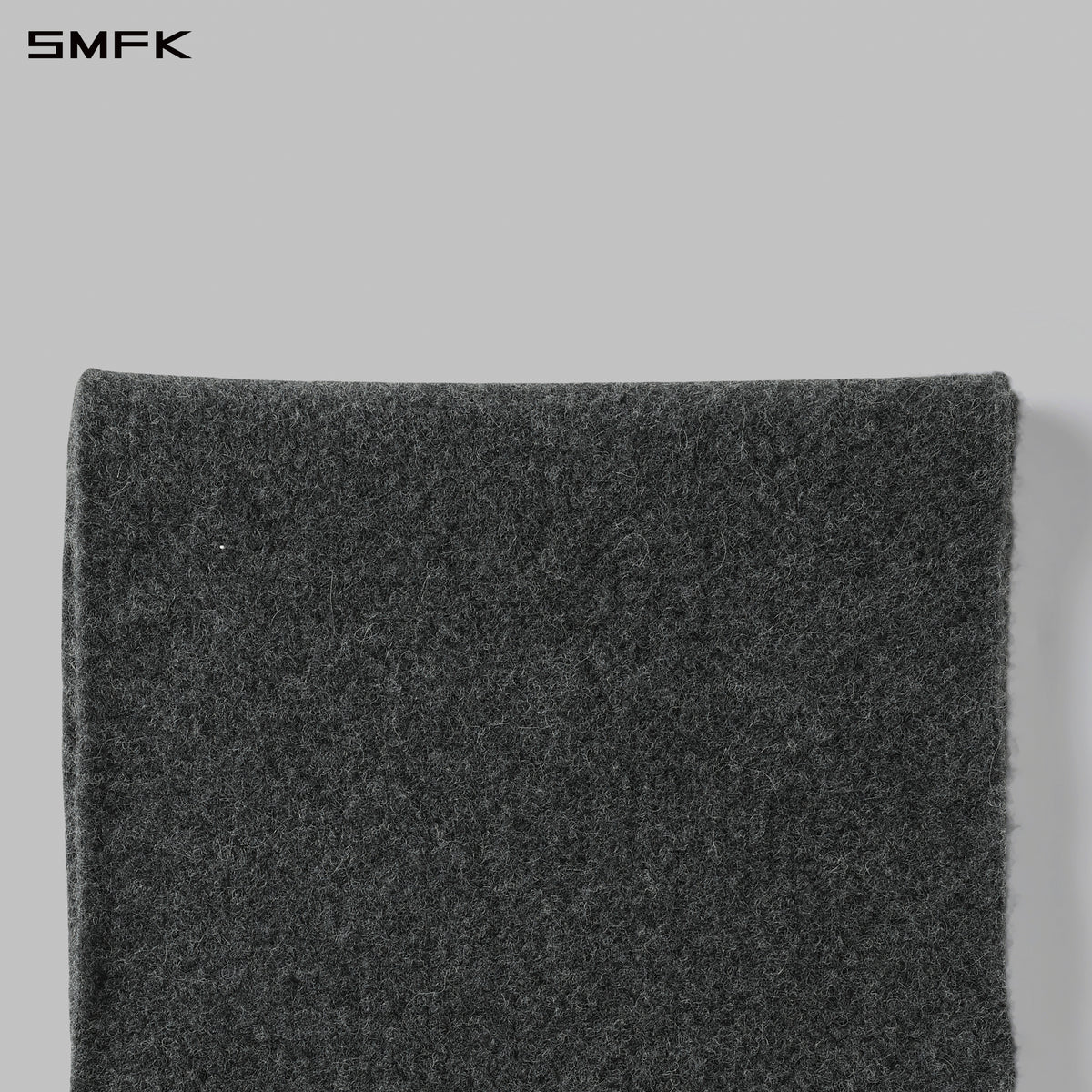 MYTH SIREN EVENING KNIT TRIANGLE SCARF SET/ALPACA+WOOL CARBON