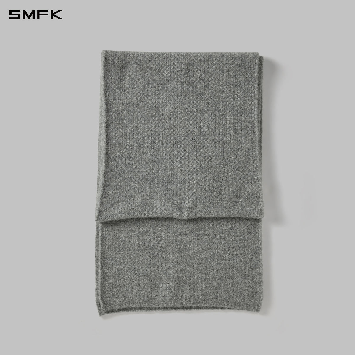 MYTH SIREN EVENING KNIT TRIANGLE SCARF SET/ALPACA+WOOL GLACIER GREY