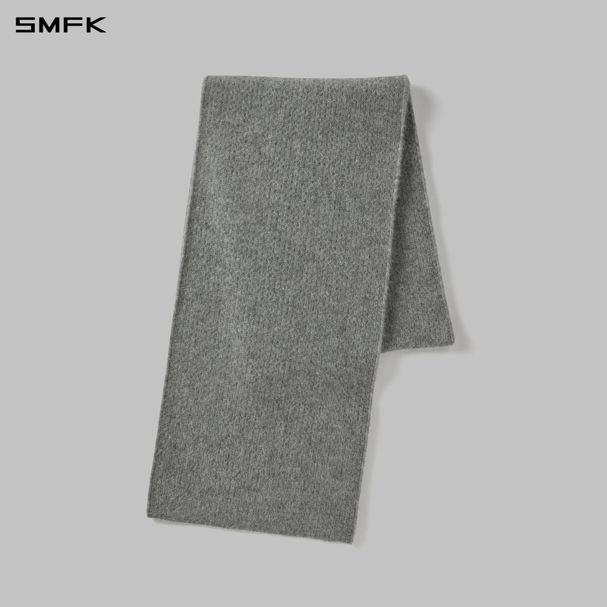 MYTH SIREN EVENING KNIT TRIANGLE SCARF SET/ALPACA+WOOL GLACIER GREY