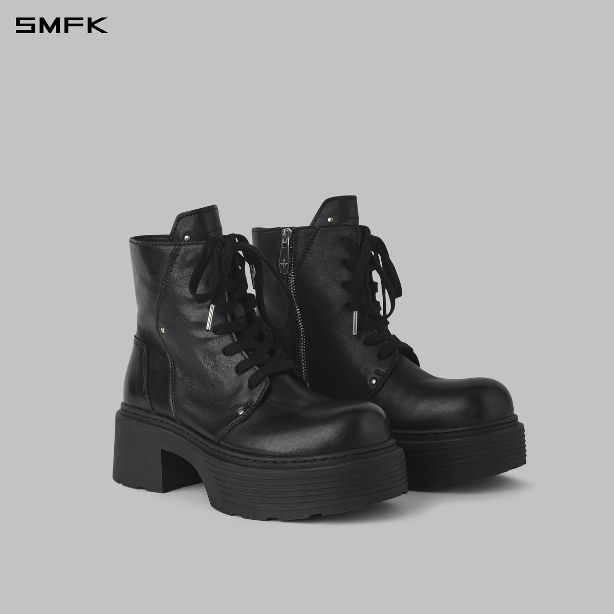 CORE LEATHER MOTORCYCLE BOOTS/THICK/W WILD BLACK