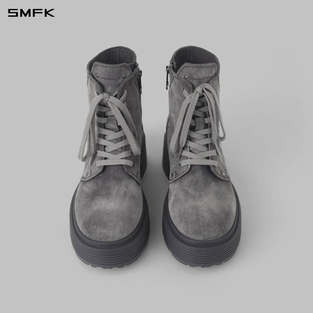 CORE LEATHER MOTORCYCLE BOOTS/THICK/W DUSTY GREY