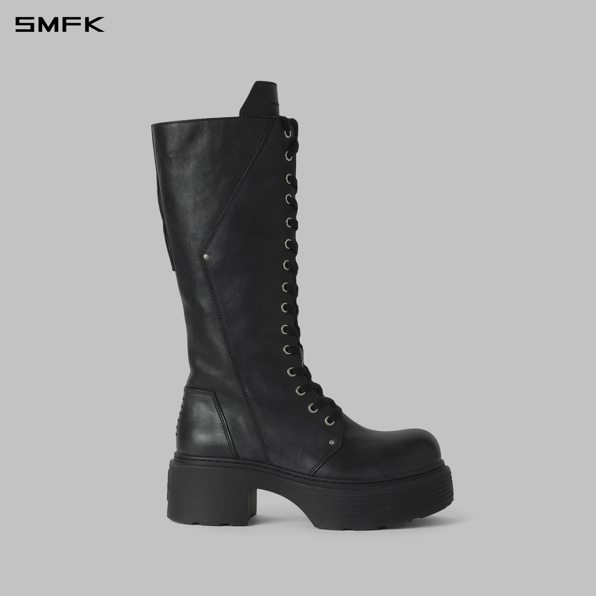 CORE LEATHER HIGH-TOP MOTORCYCLE BOOTS/THICK/W WILD BLACK