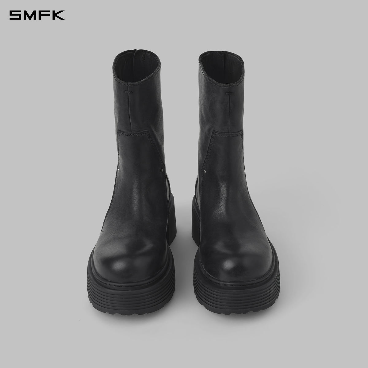 CORE LEATHER MID-CALF BOOTS/THICK/W WILD BLACK