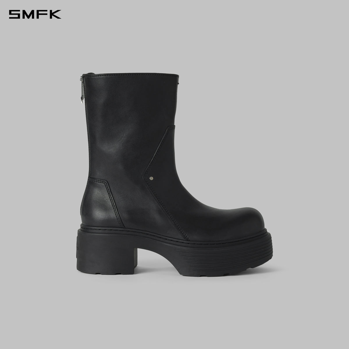 CORE LEATHER MID-CALF BOOTS/THICK/W WILD BLACK