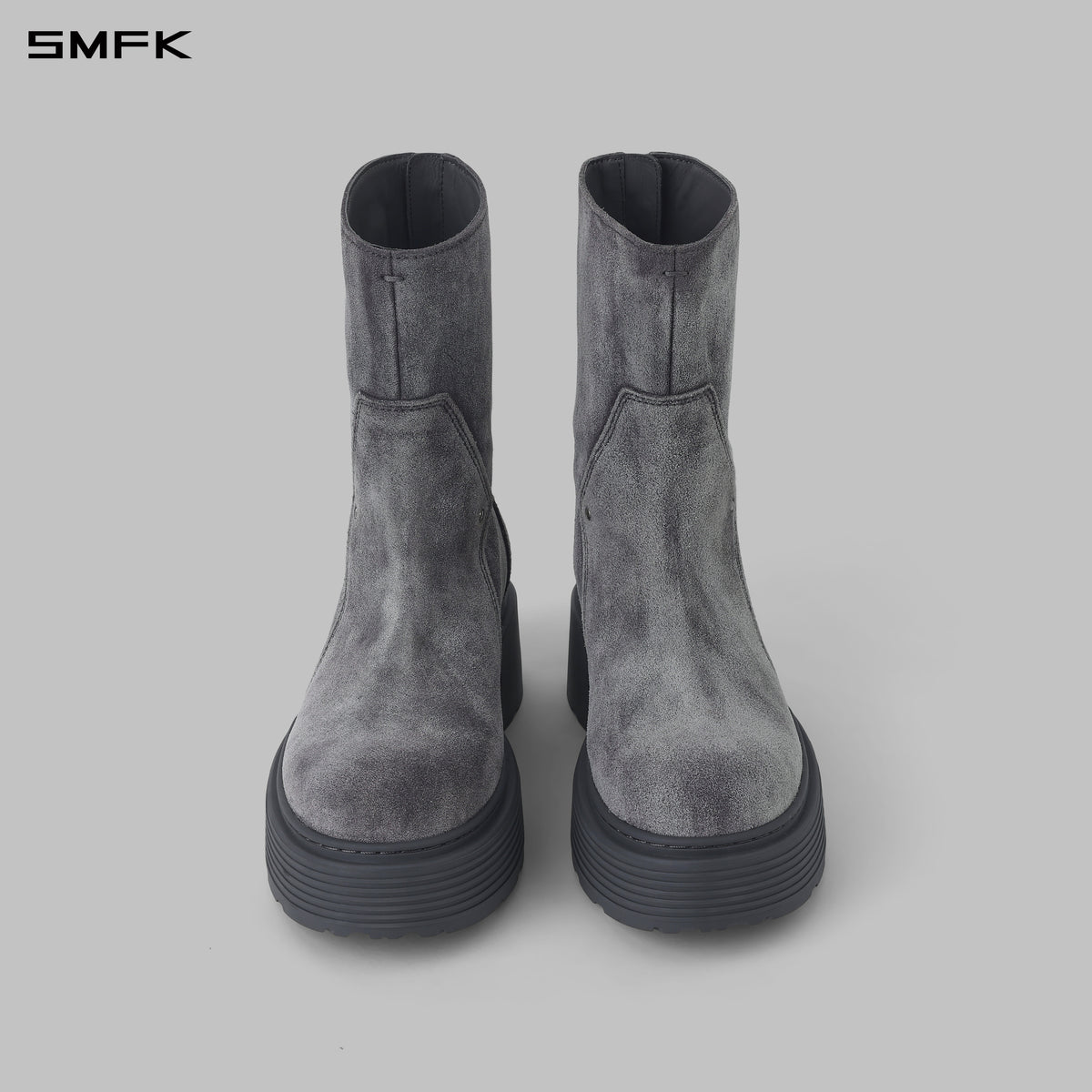 CORE LEATHER MID-CALF BOOTS/THICK/W DUSTY GREY