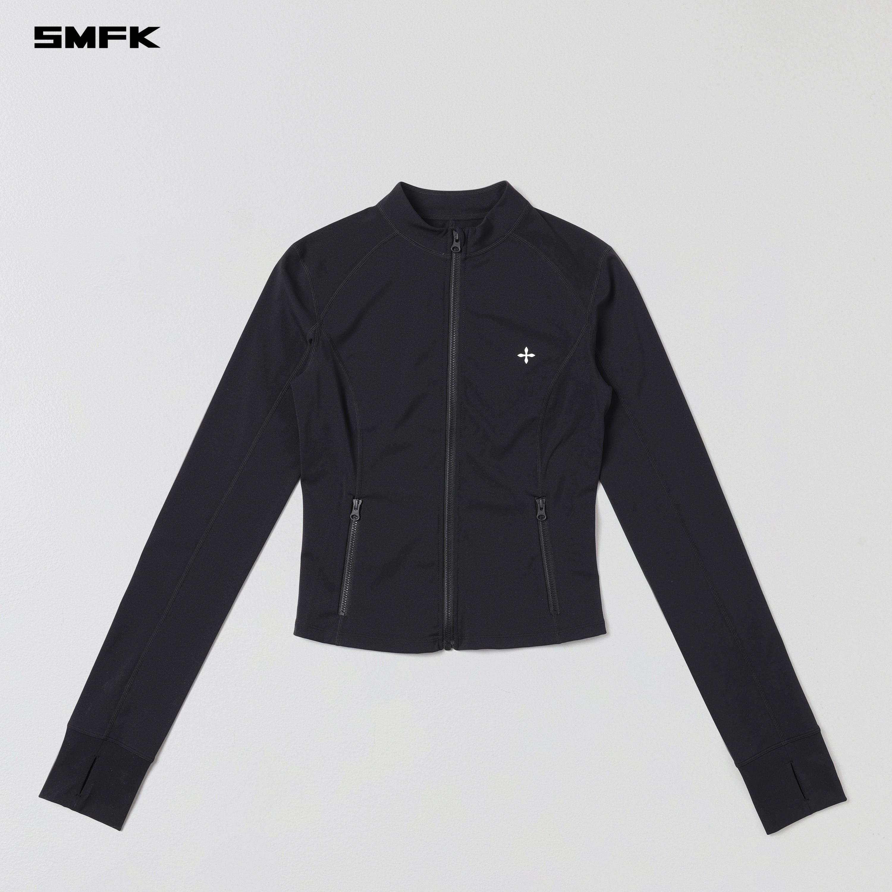 FOCUS GYM JACKET/Lycra Nylon WILD BLACK
