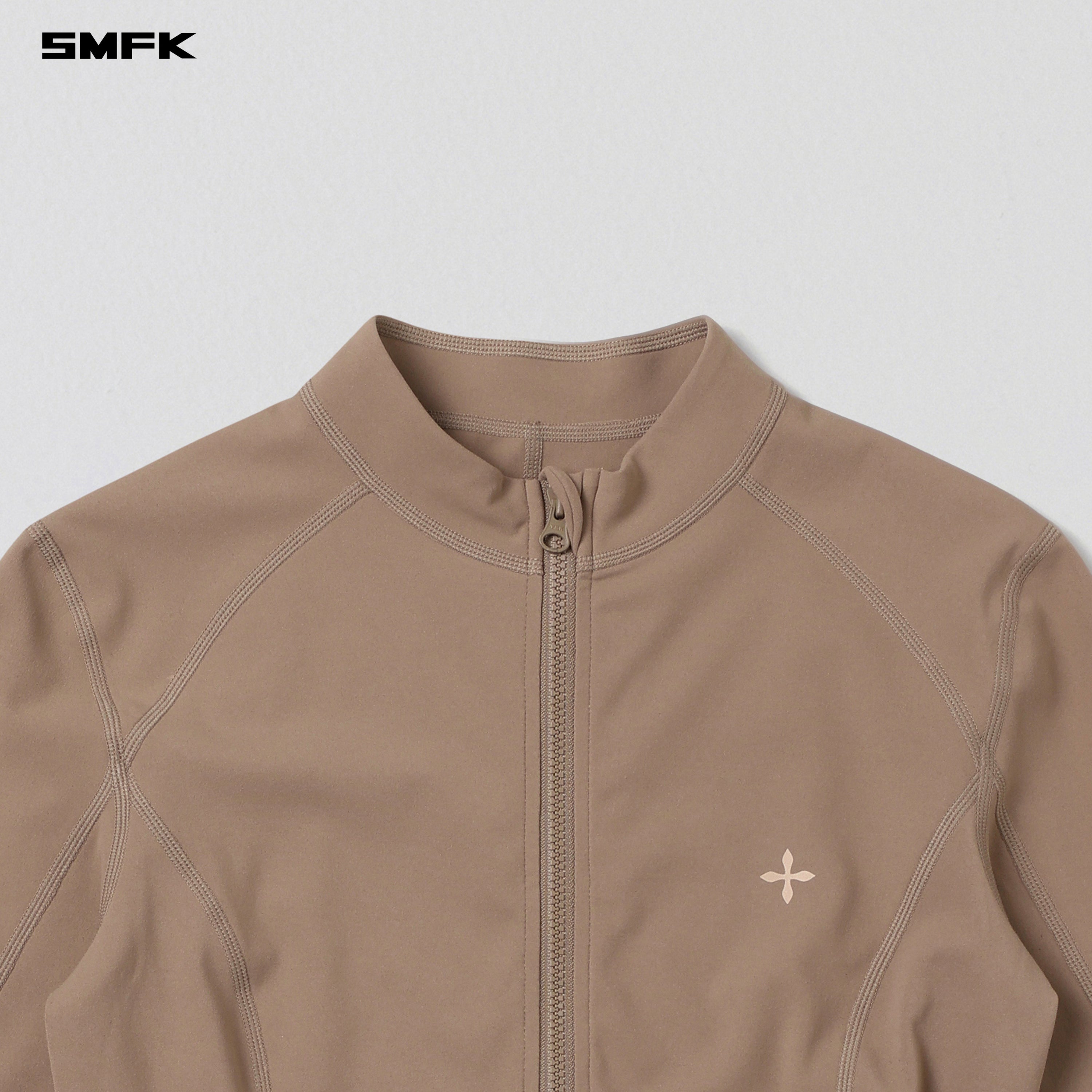 FOCUS GYM JACKET/Lycra Nylon WILD BROWN