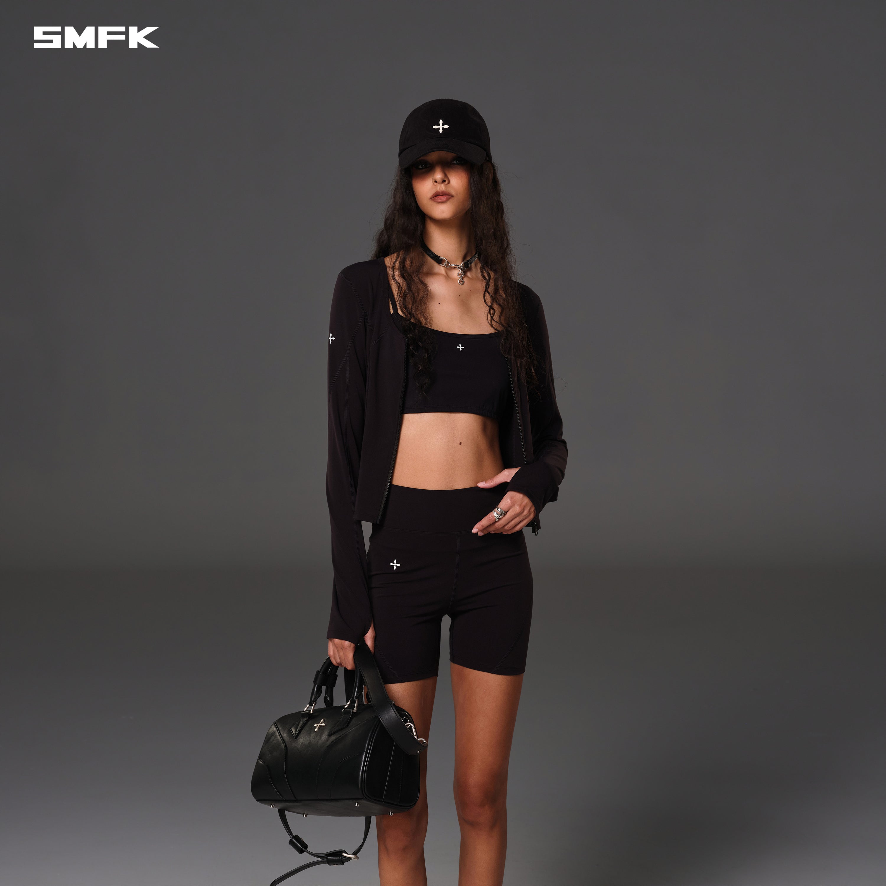FOCUS GYM CARDIGAN/Lycra Nylon WILD BLACK