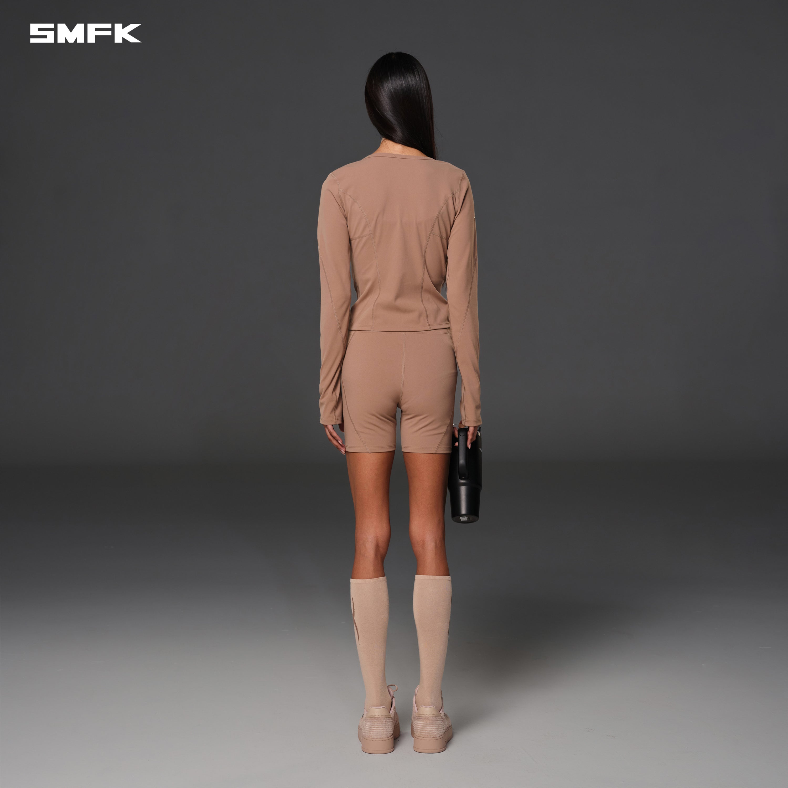 FOCUS GYM CARDIGAN/Lycra Nylon WILD BROWN