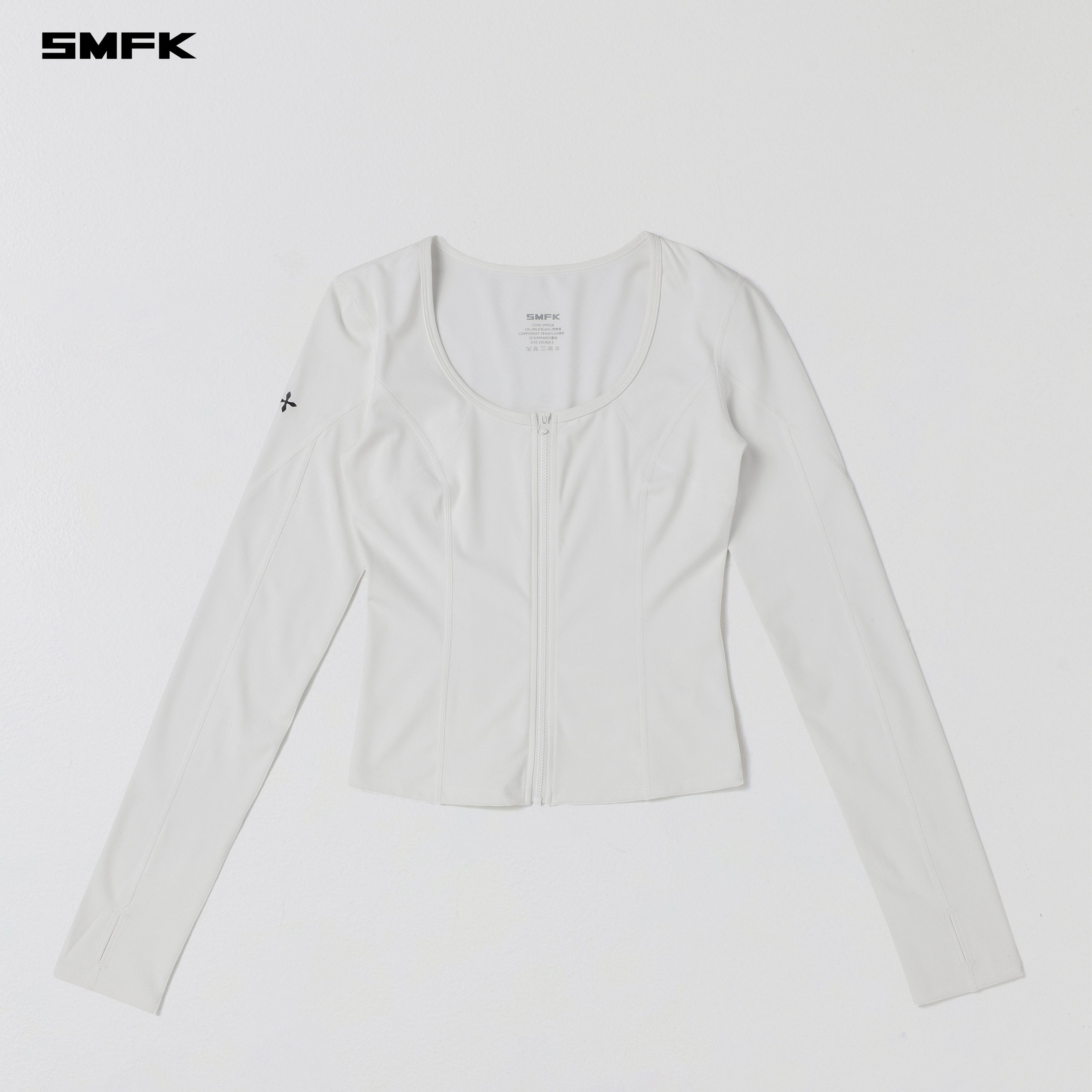FOCUS GYM CARDIGAN/Lycra Nylon CLOUD WHITE
