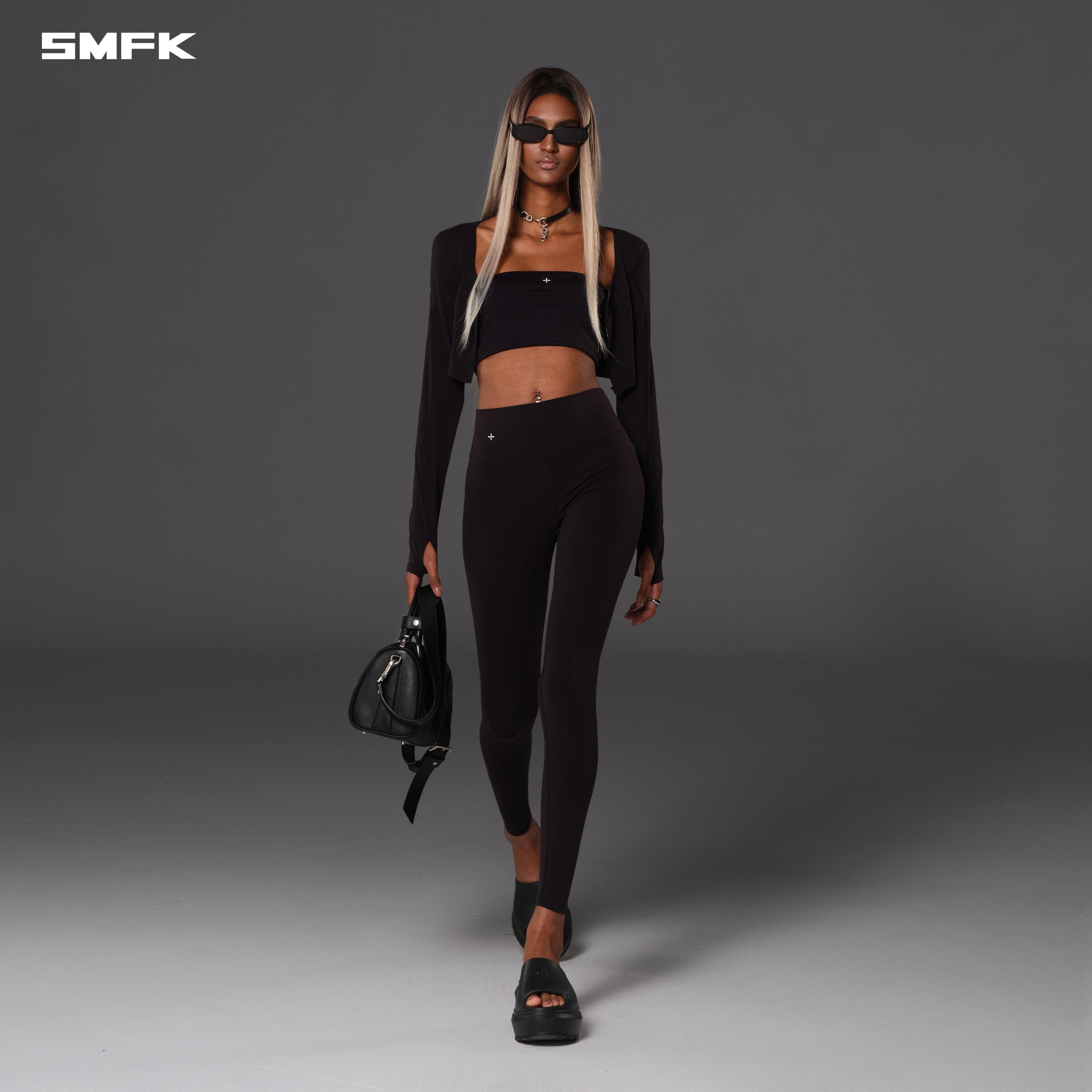 FOCUS GYM SHORT CARDIGAN/Lycra Nylon WILD BLACK