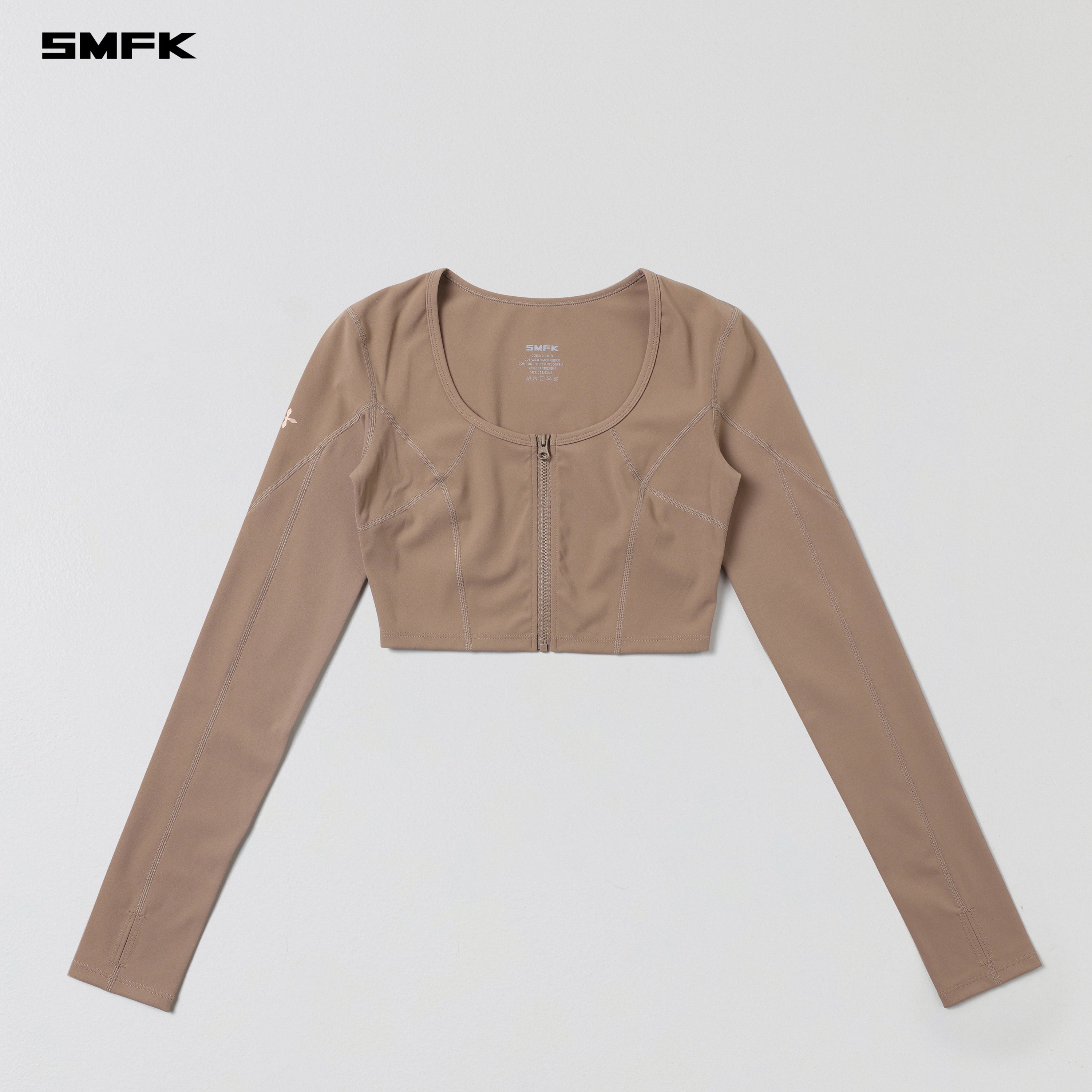FOCUS GYM SHORT CARDIGAN/Lycra Nylon WILD BROWN