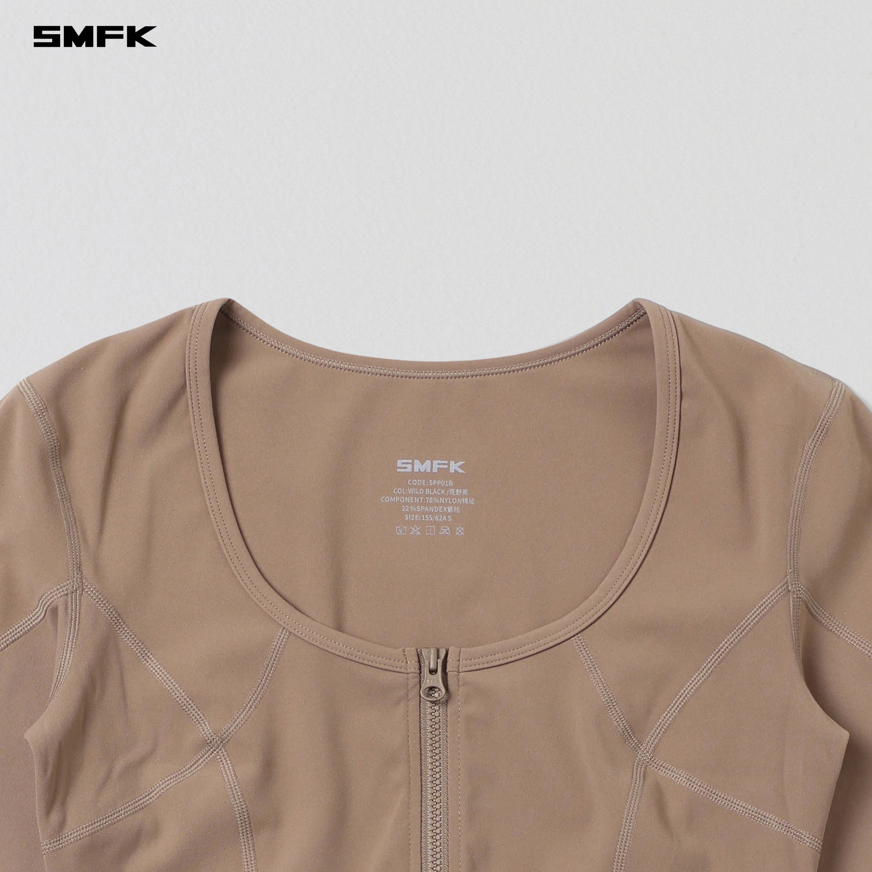 FOCUS GYM SHORT CARDIGAN/Lycra Nylon WILD BROWN