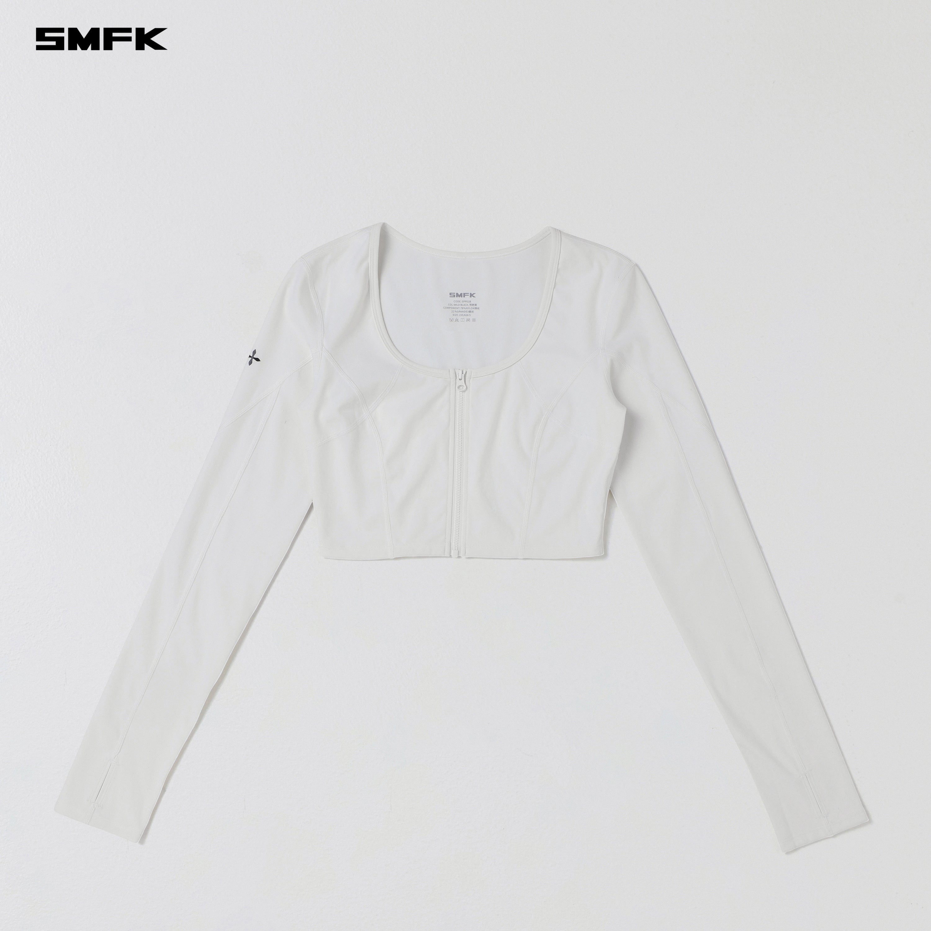 FOCUS GYM SHORT CARDIGAN/Lycra Nylon CLOUD WHITE