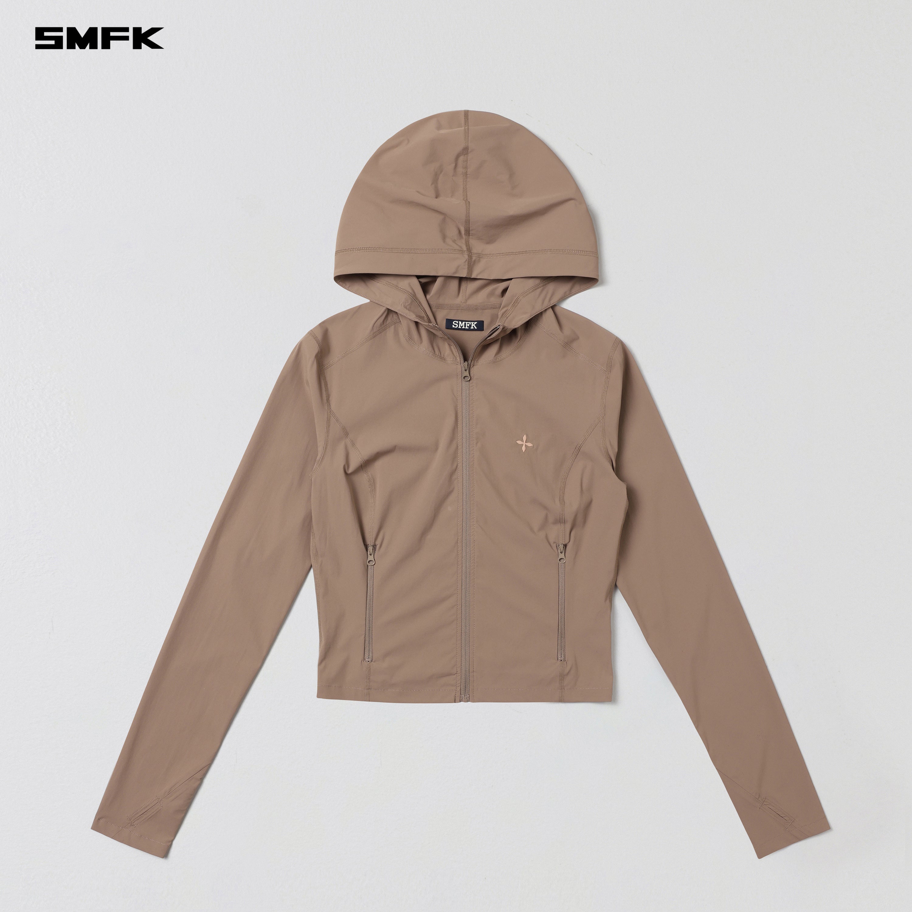 FOCUS OD SLIM HOODIE/E-Nylon WILD BROWN