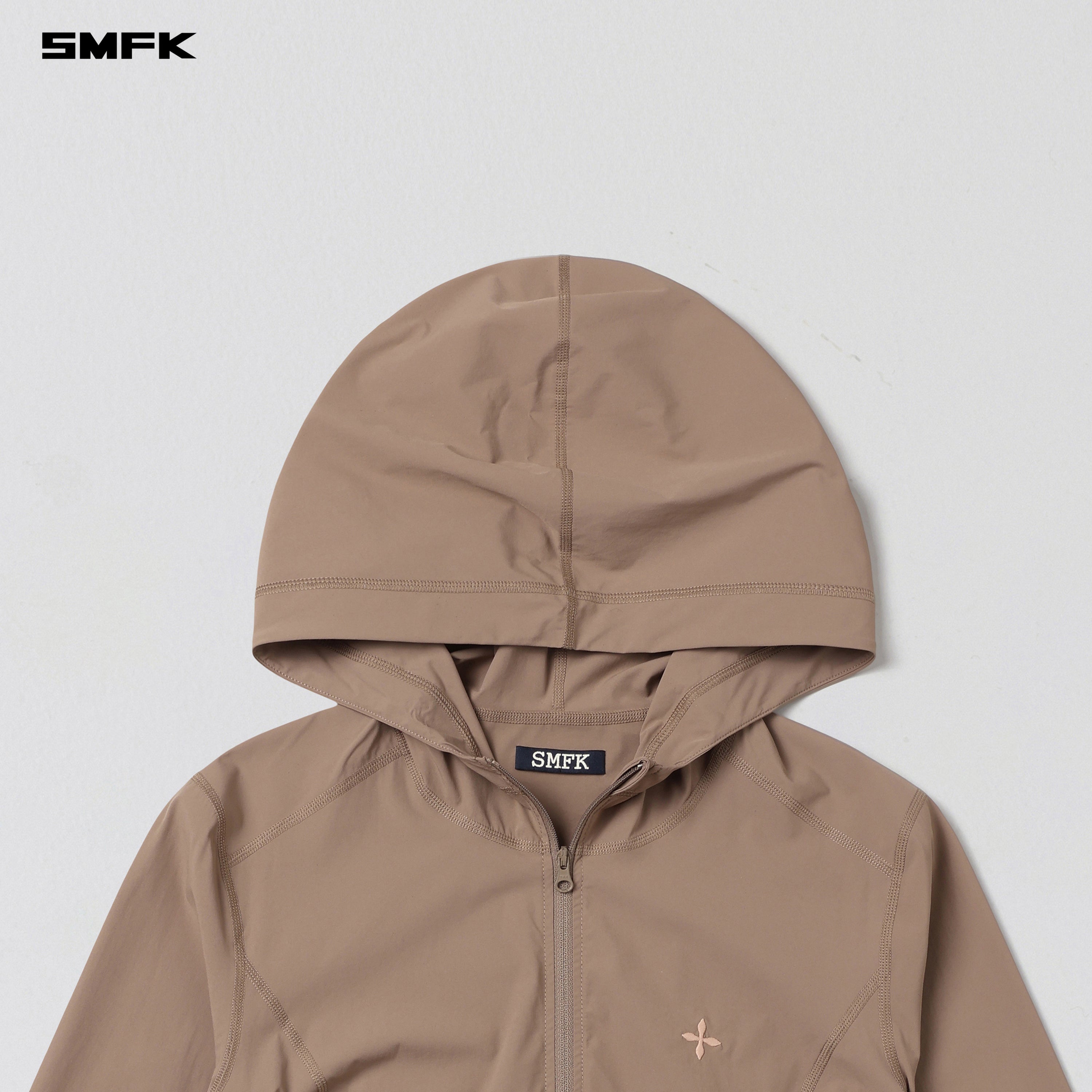 FOCUS OD SLIM HOODIE/E-Nylon WILD BROWN