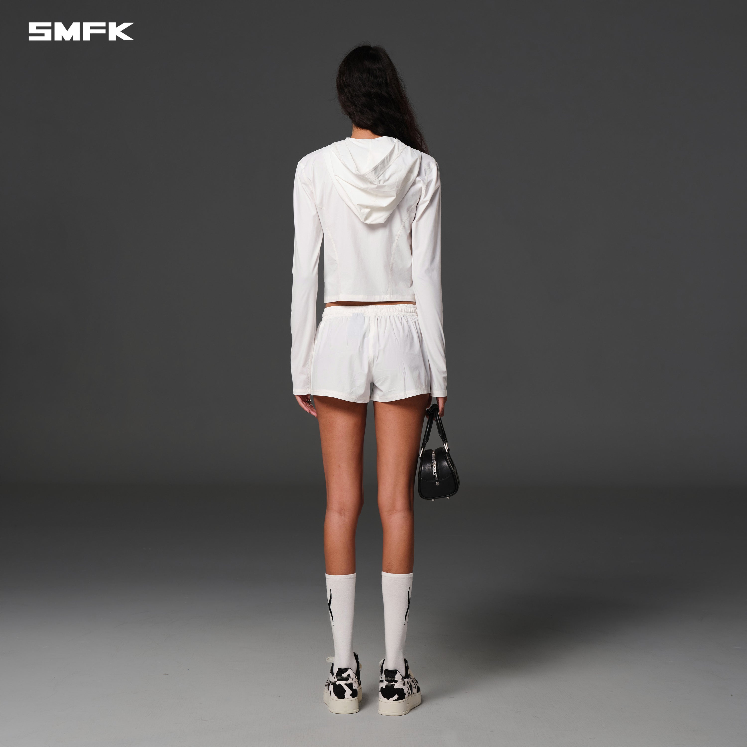 FOCUS OD SLIM HOODIE/E-Nylon CLOUD WHITE