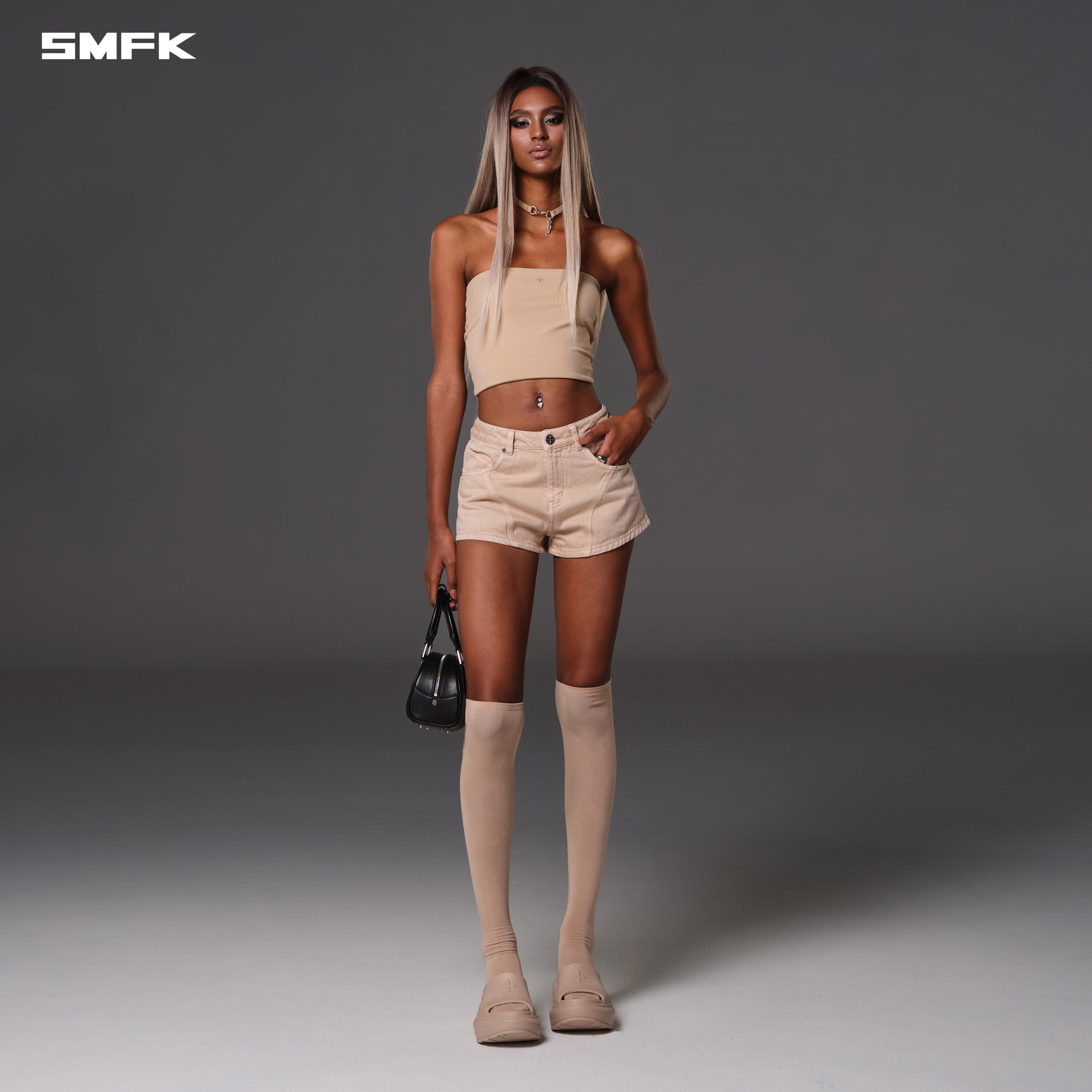 FOCUS GYM BUSTIER/SUPER-E Lycra Nylon SAND