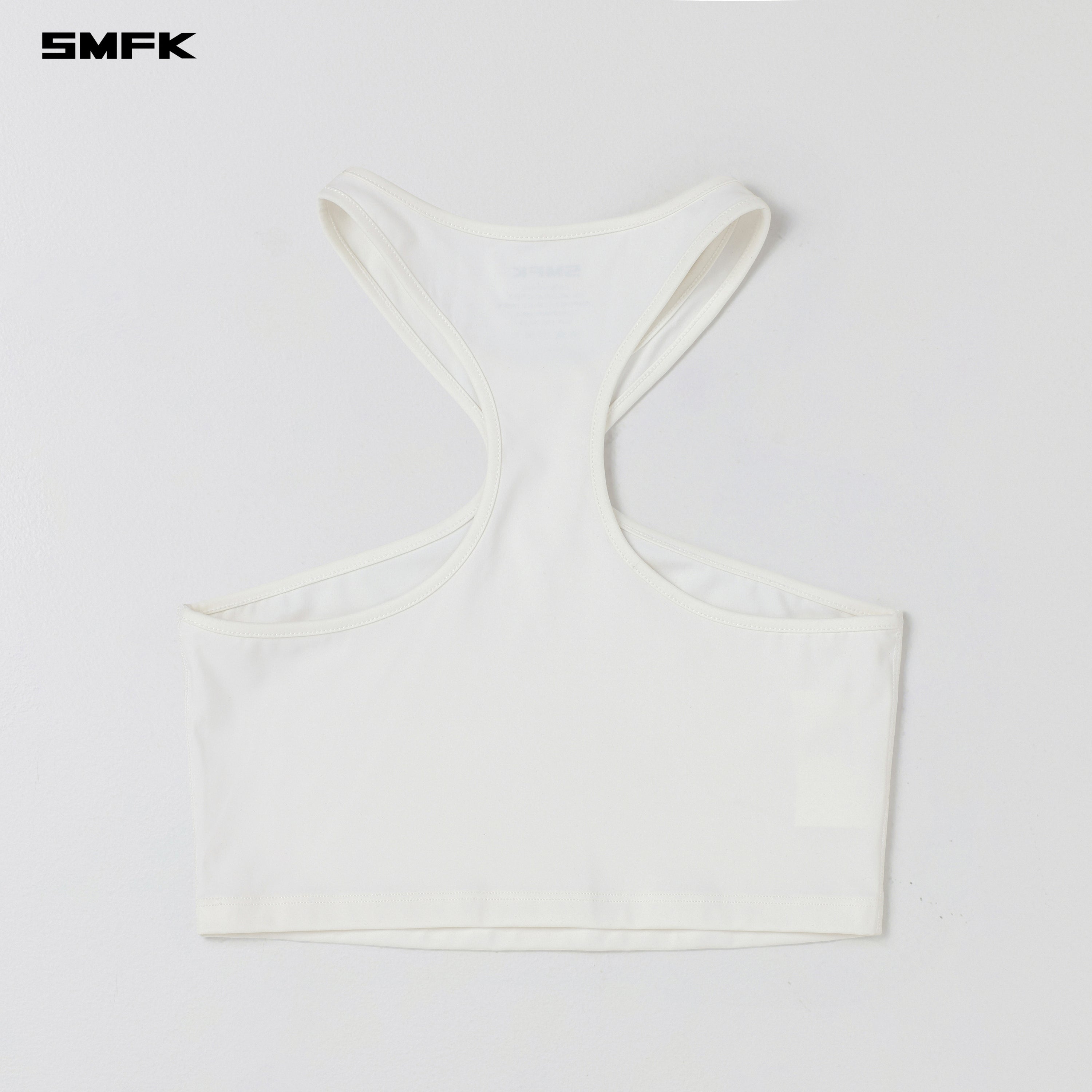 FOCUS GYM X-NECK TANK/Lycra Nylon CLOUD WHITE