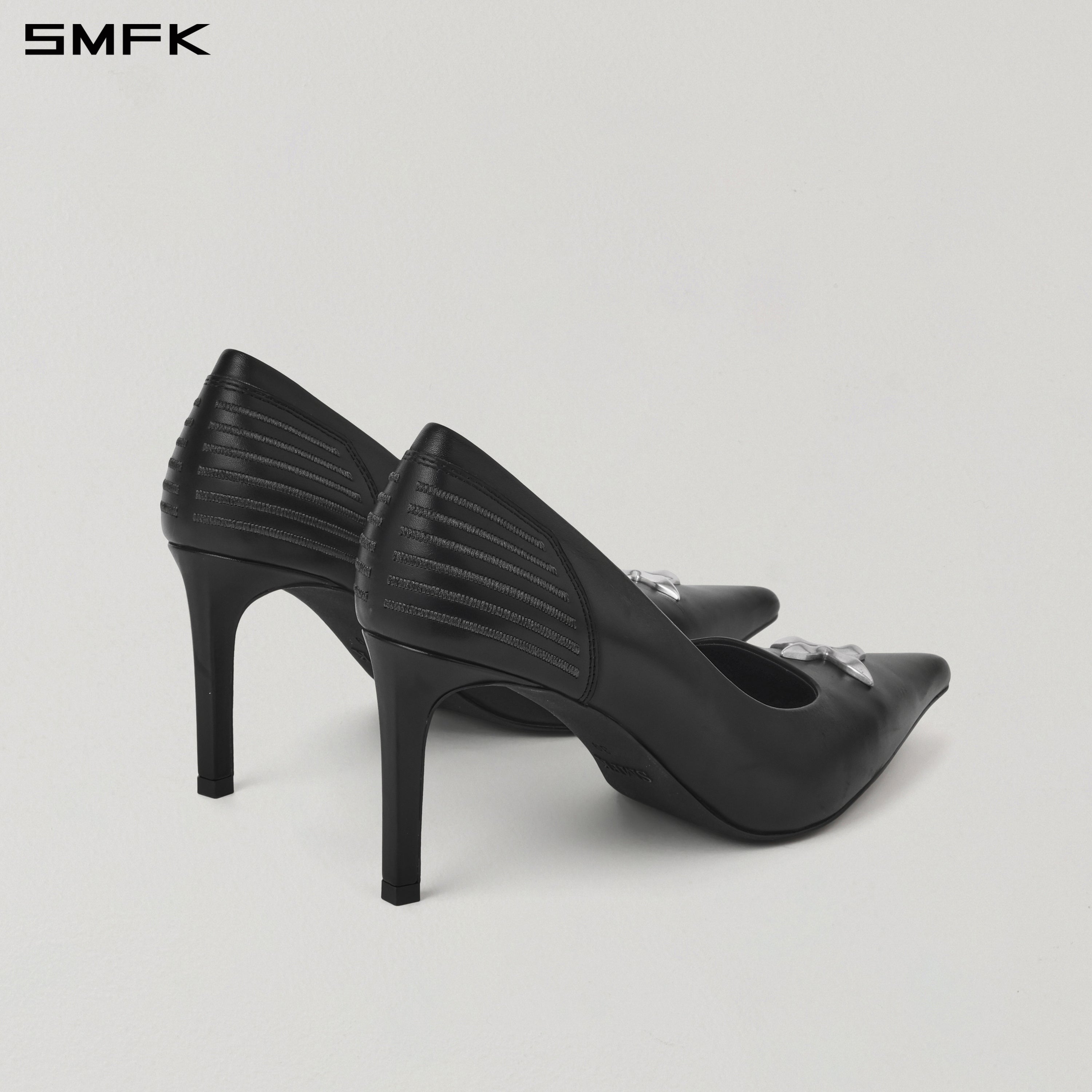 MIRAGE COMPASS HIGH HEELS/LEATHER-8cm WILD BLACK