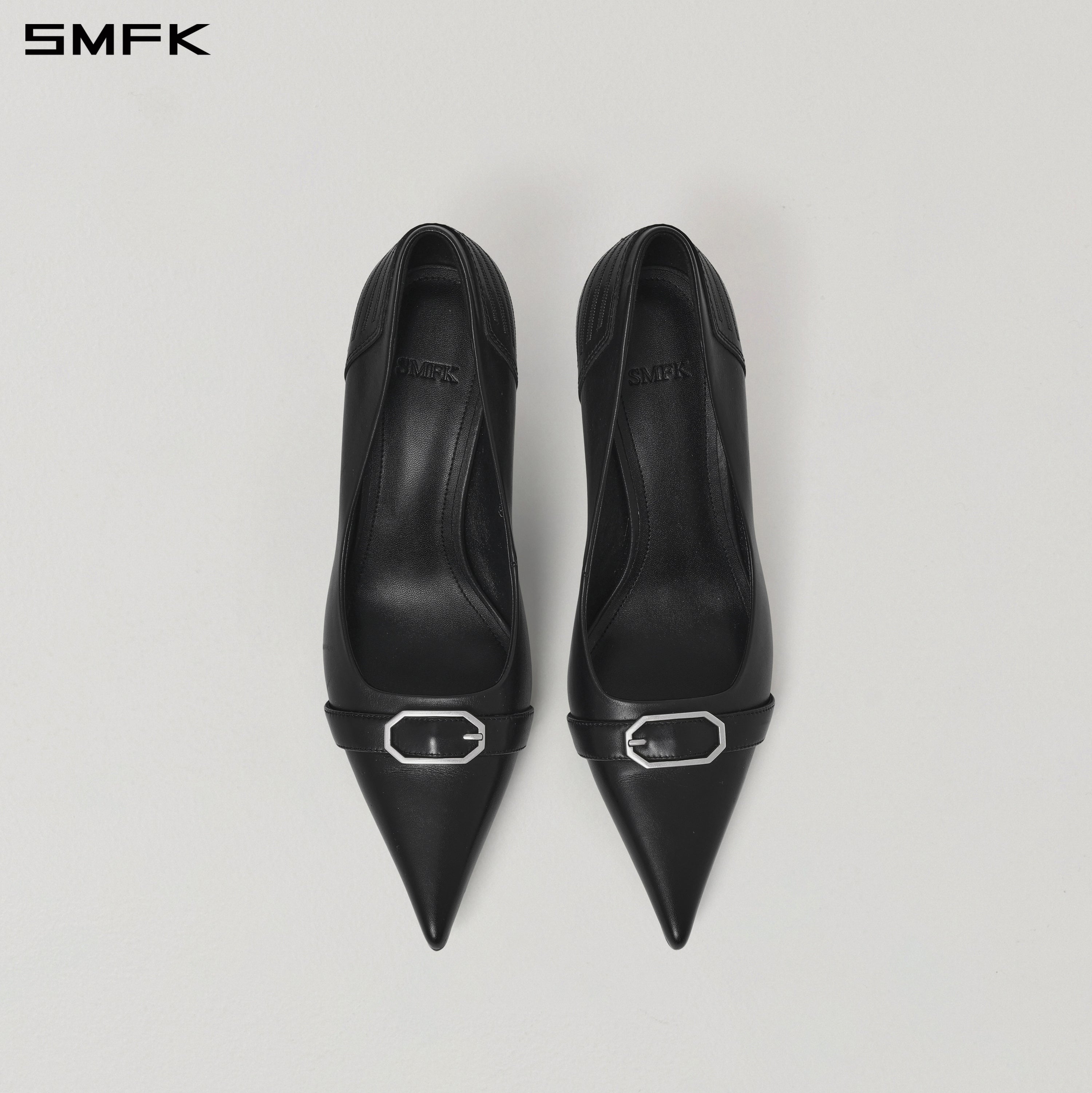 MIRAGE SIREN HIGH HEELS/LEATHER-8cm WILD BLACK
