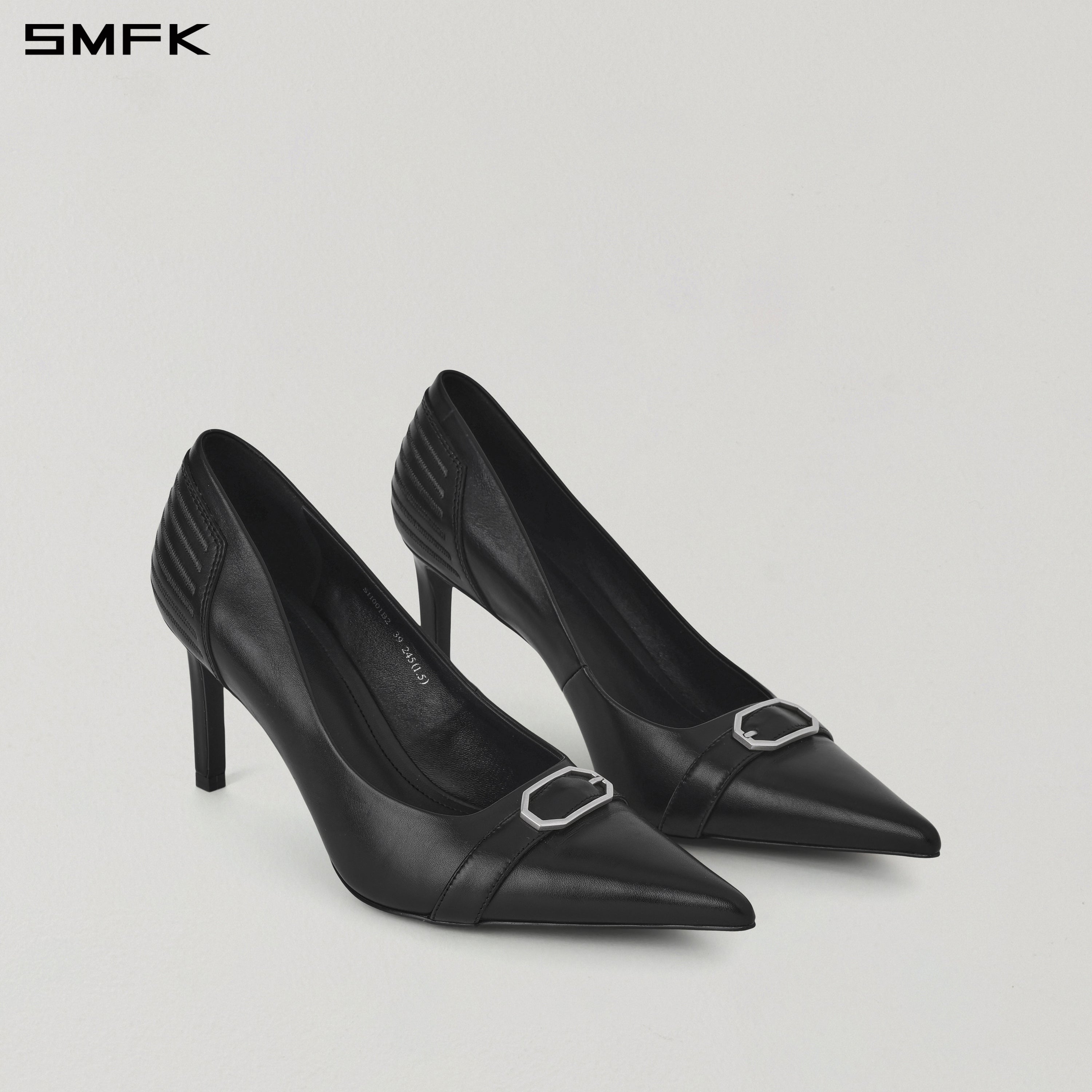 MIRAGE SIREN HIGH HEELS/LEATHER-8cm WILD BLACK