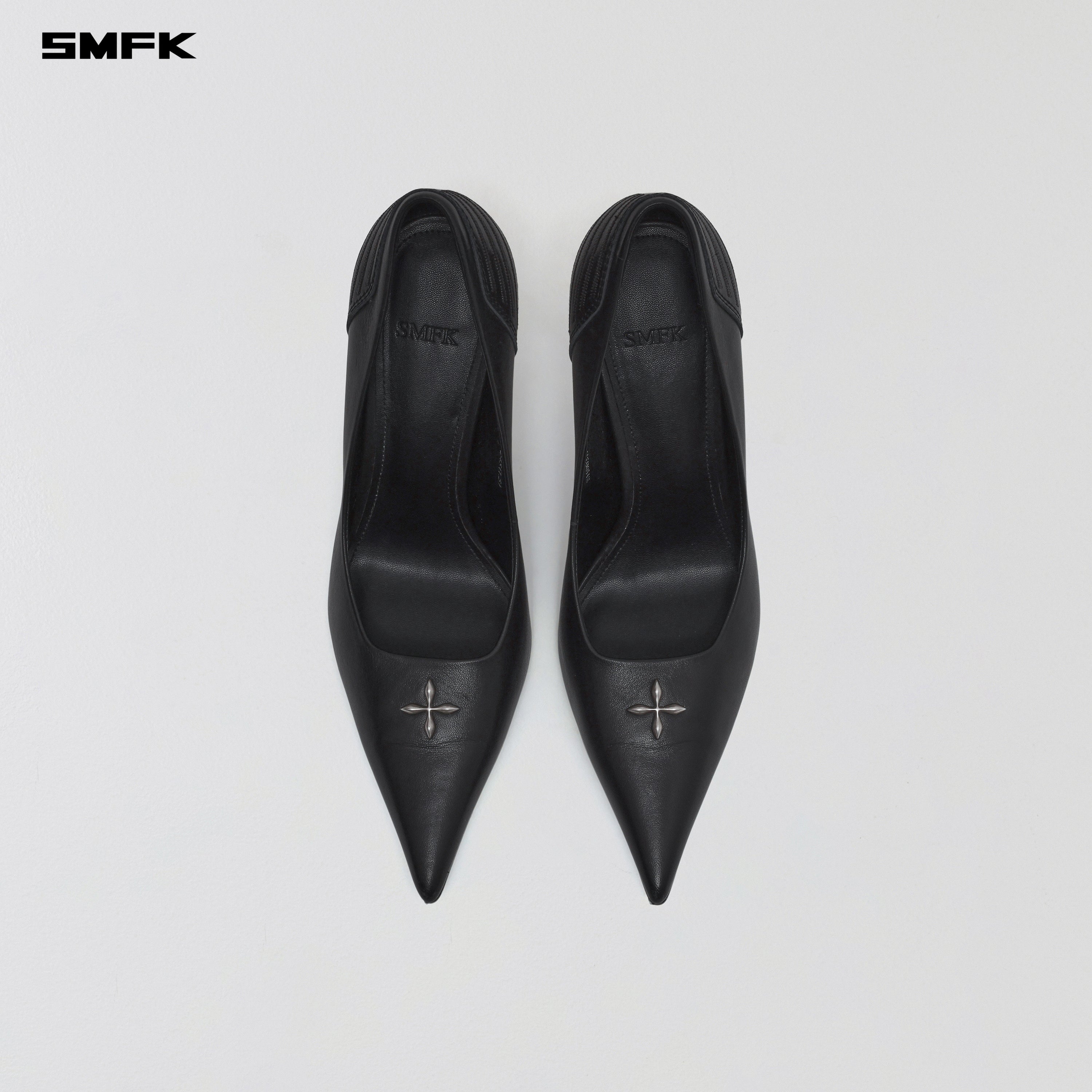 MIRAGE LEATHER HIGH HEELS/10cm WILD BLACK