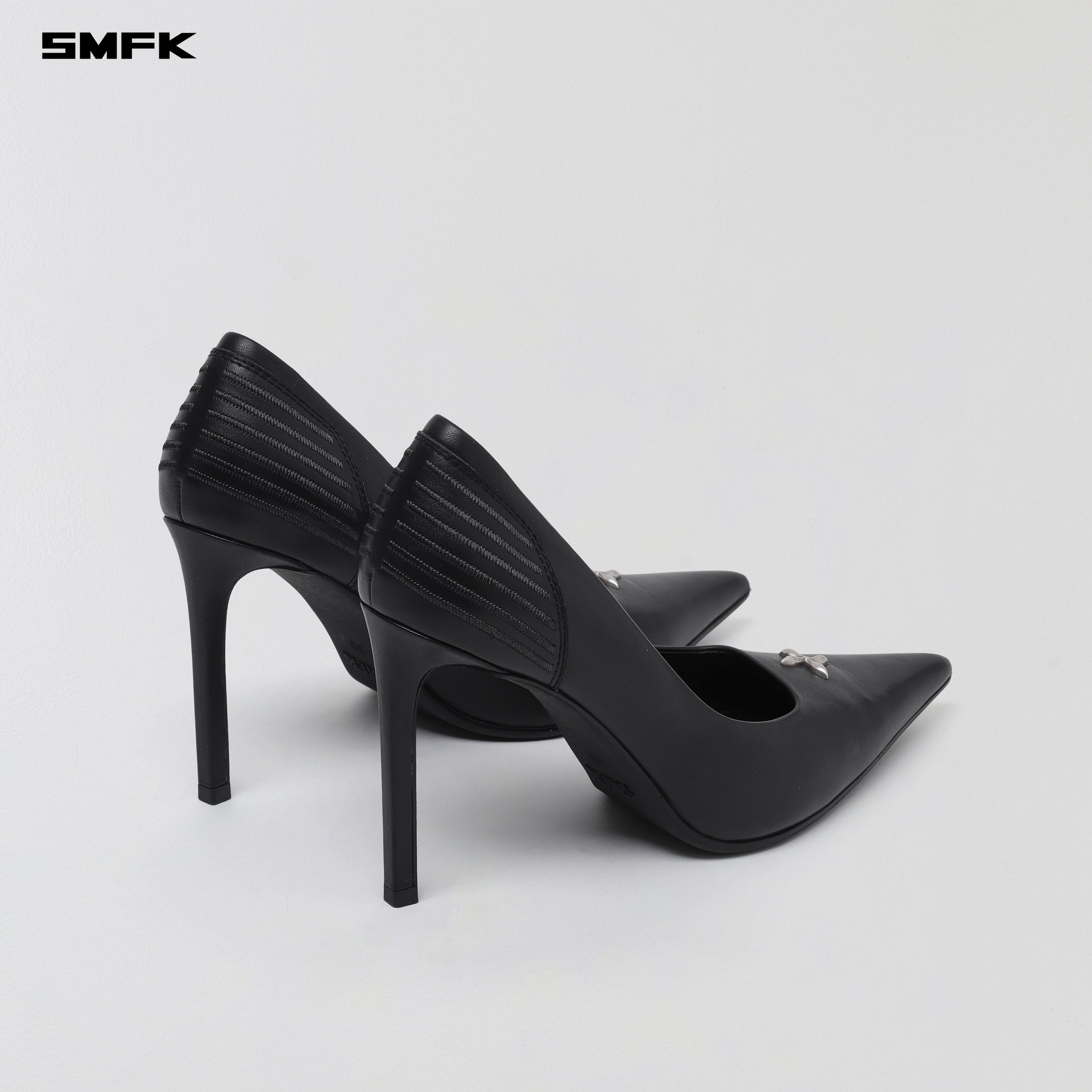 MIRAGE LEATHER HIGH HEELS/10cm WILD BLACK