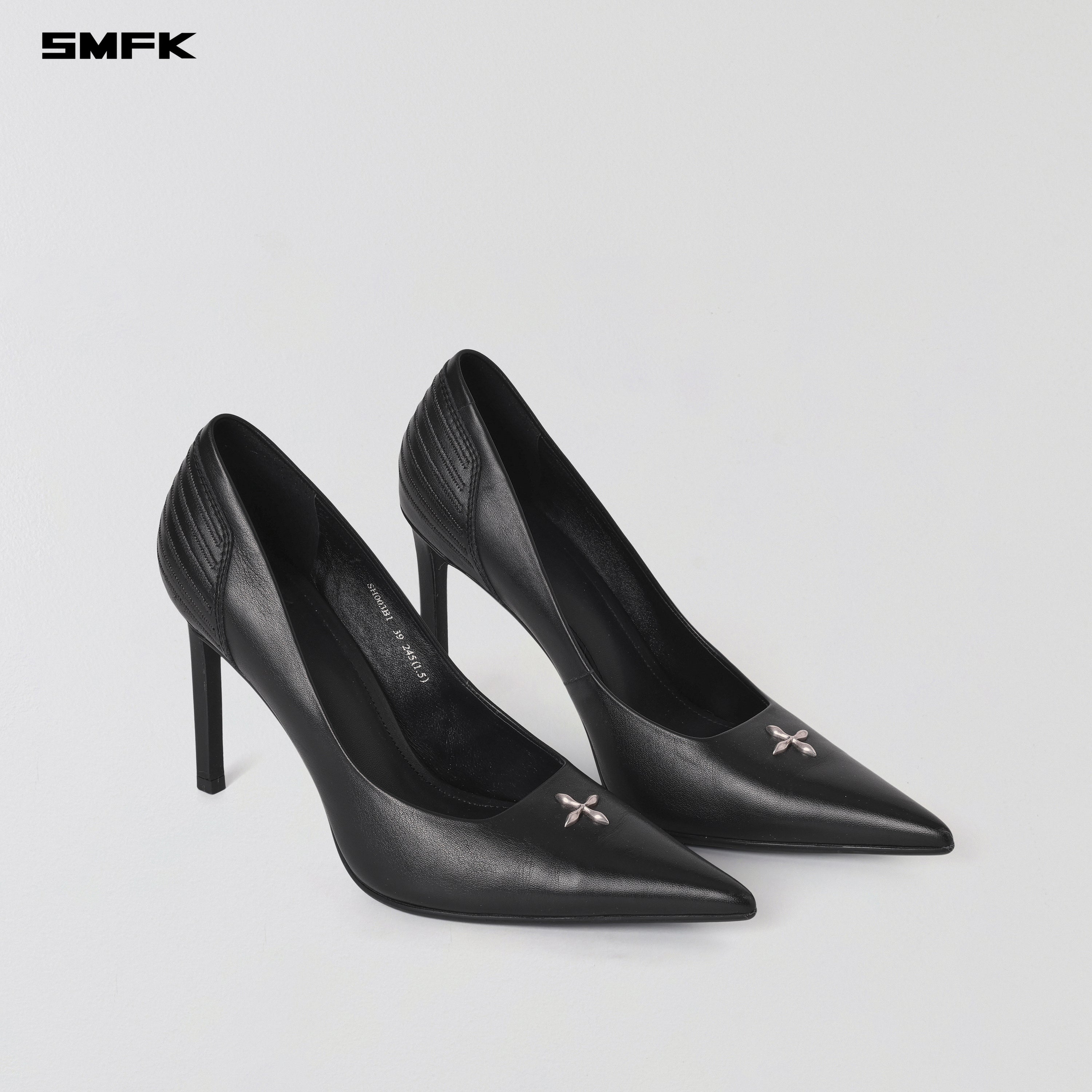 MIRAGE LEATHER HIGH HEELS/10cm WILD BLACK