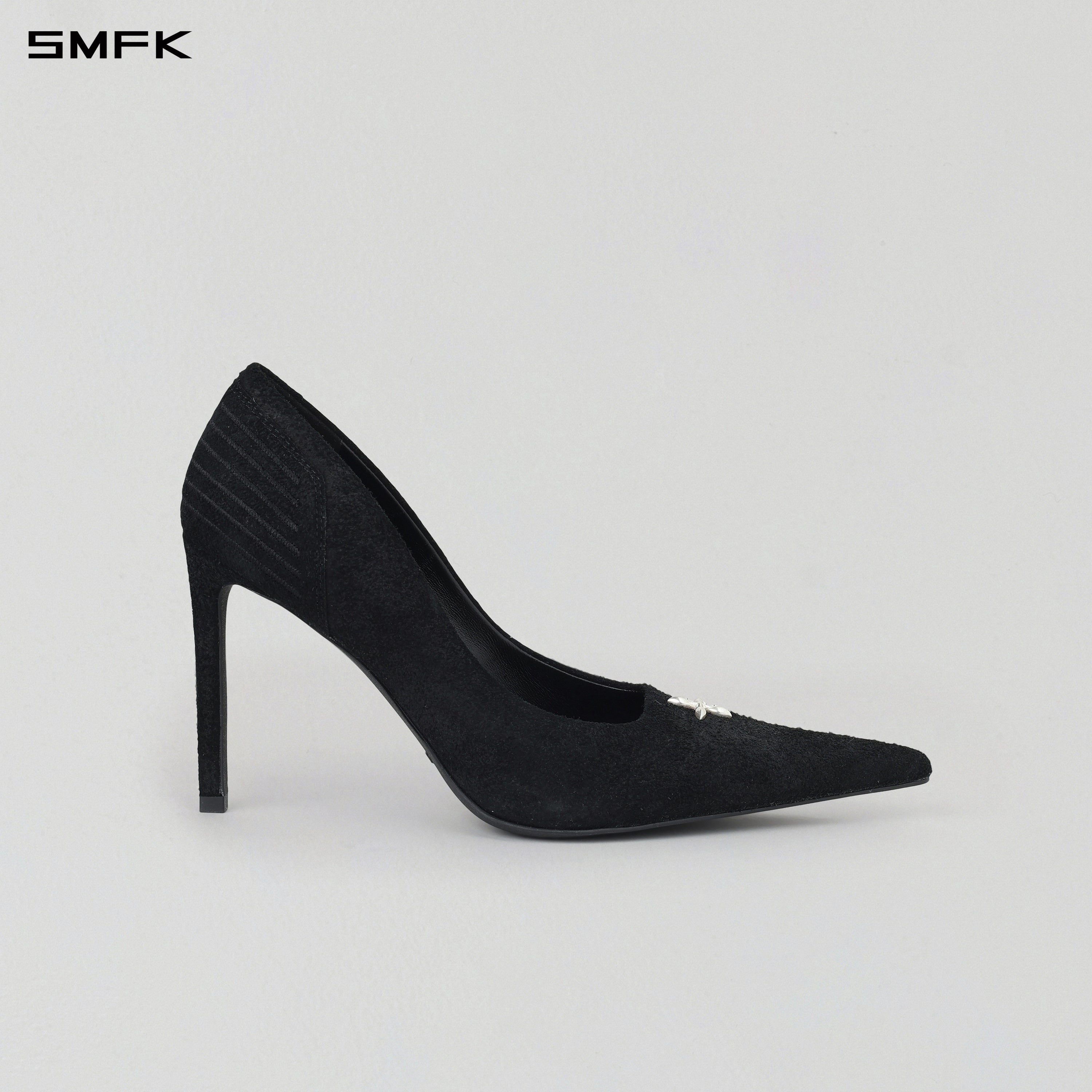 MIRAGE COMPASS HIGH HEELS/LEATHER-10cm WILD BLACK