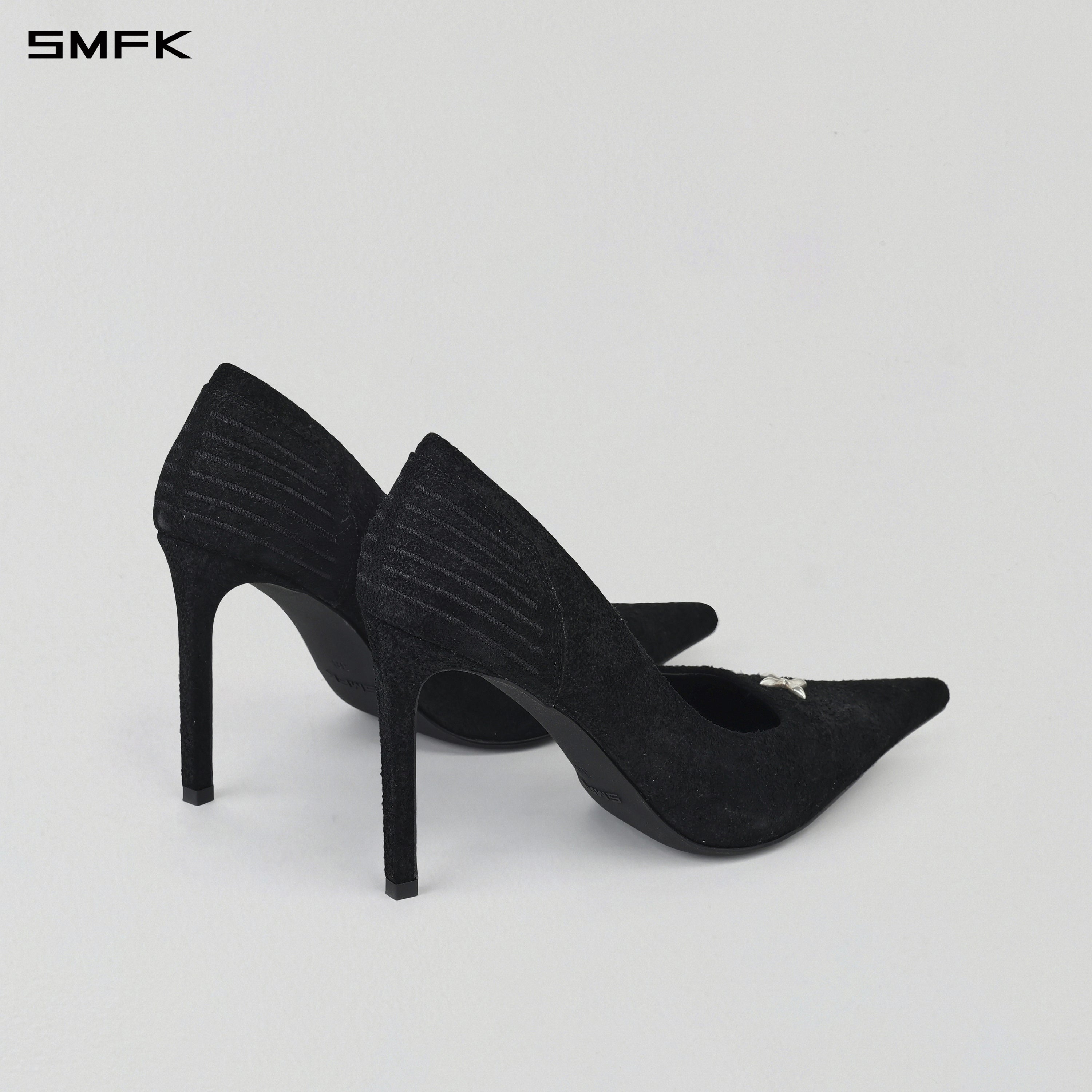 MIRAGE COMPASS HIGH HEELS/LEATHER-10cm WILD BLACK