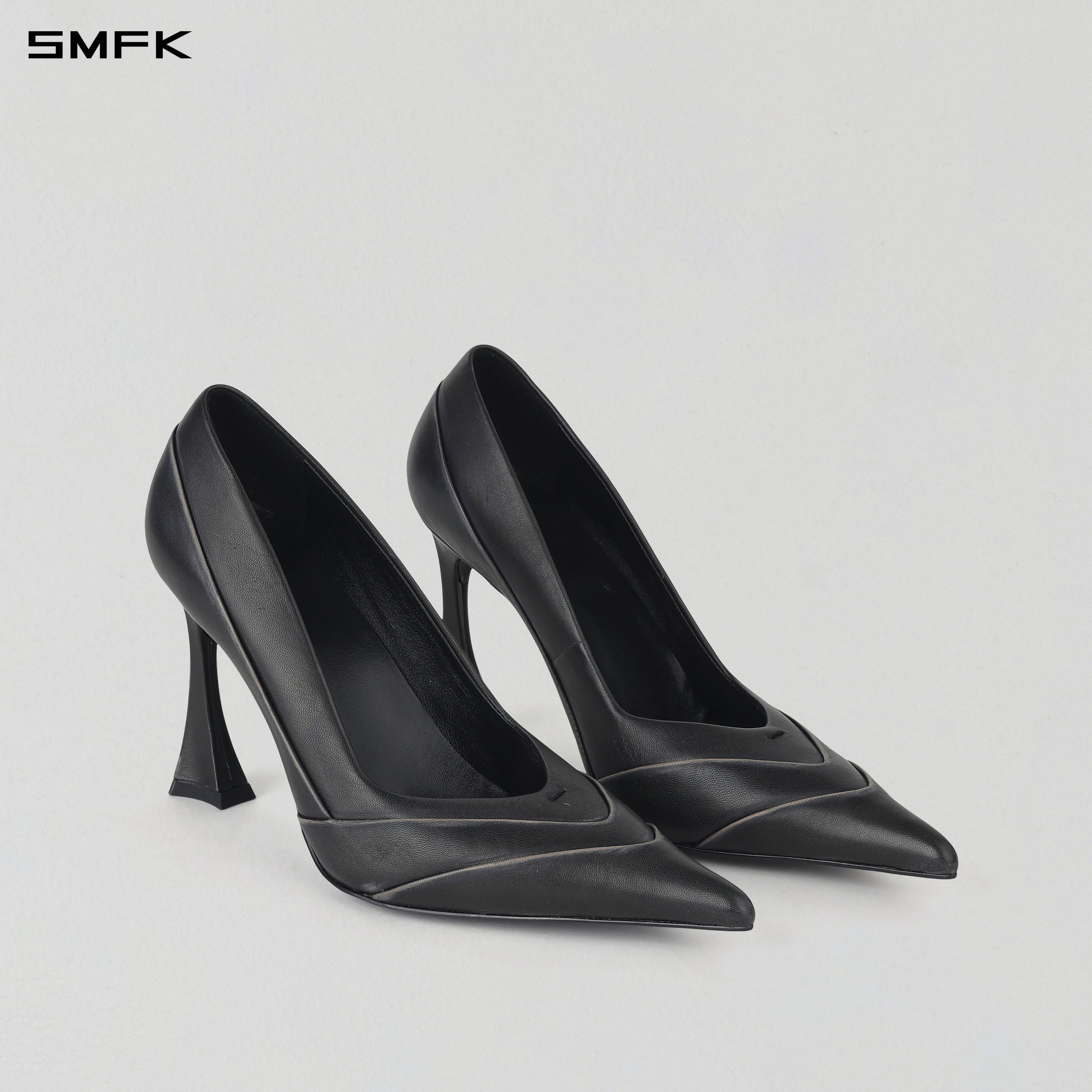MAGIC SPEED HIGH HEELS/HAND BURNISHED CALF GRAPHITE