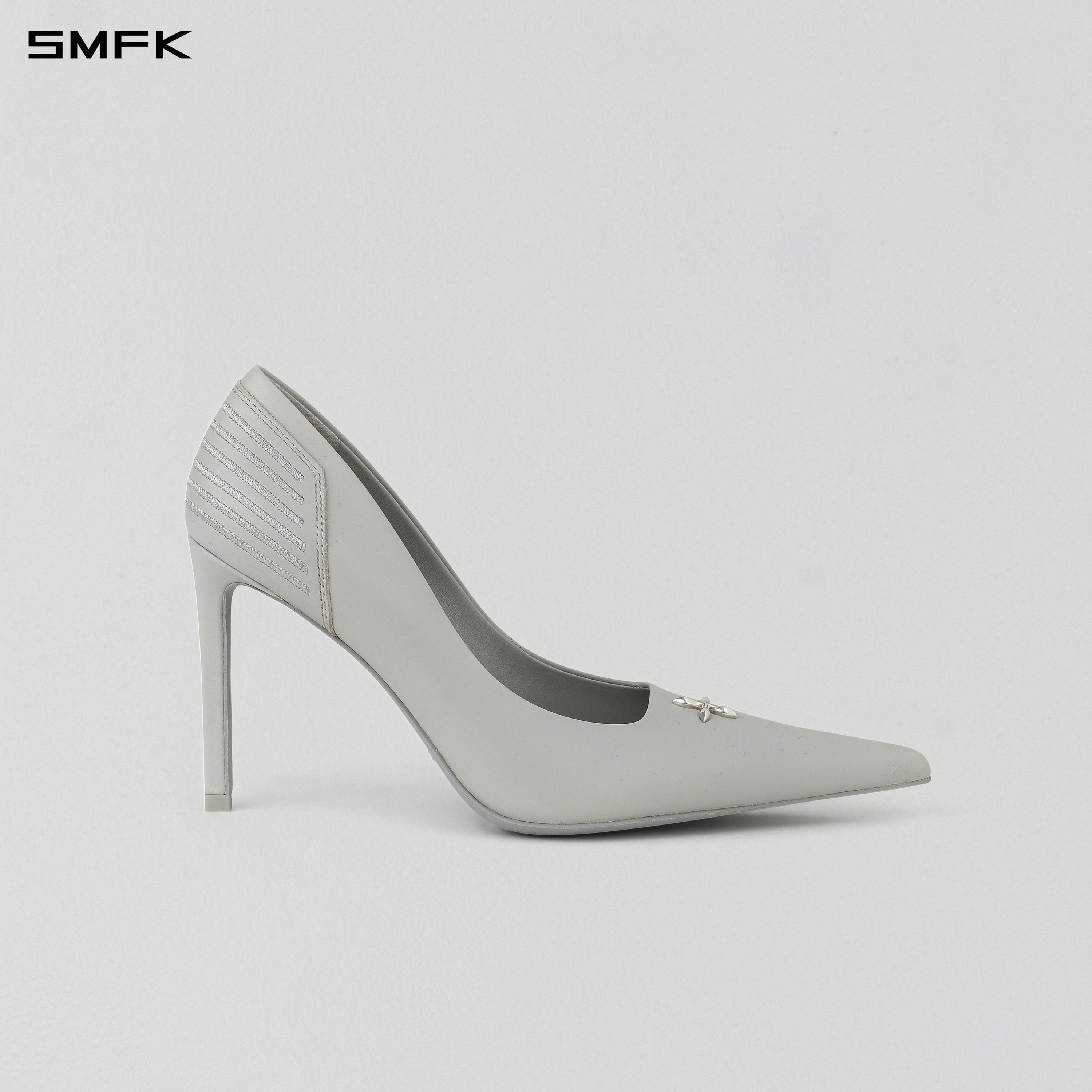 MIRAGE COMPASS HIGH HEELS/LEATHER-10cm GLACIER GREY
