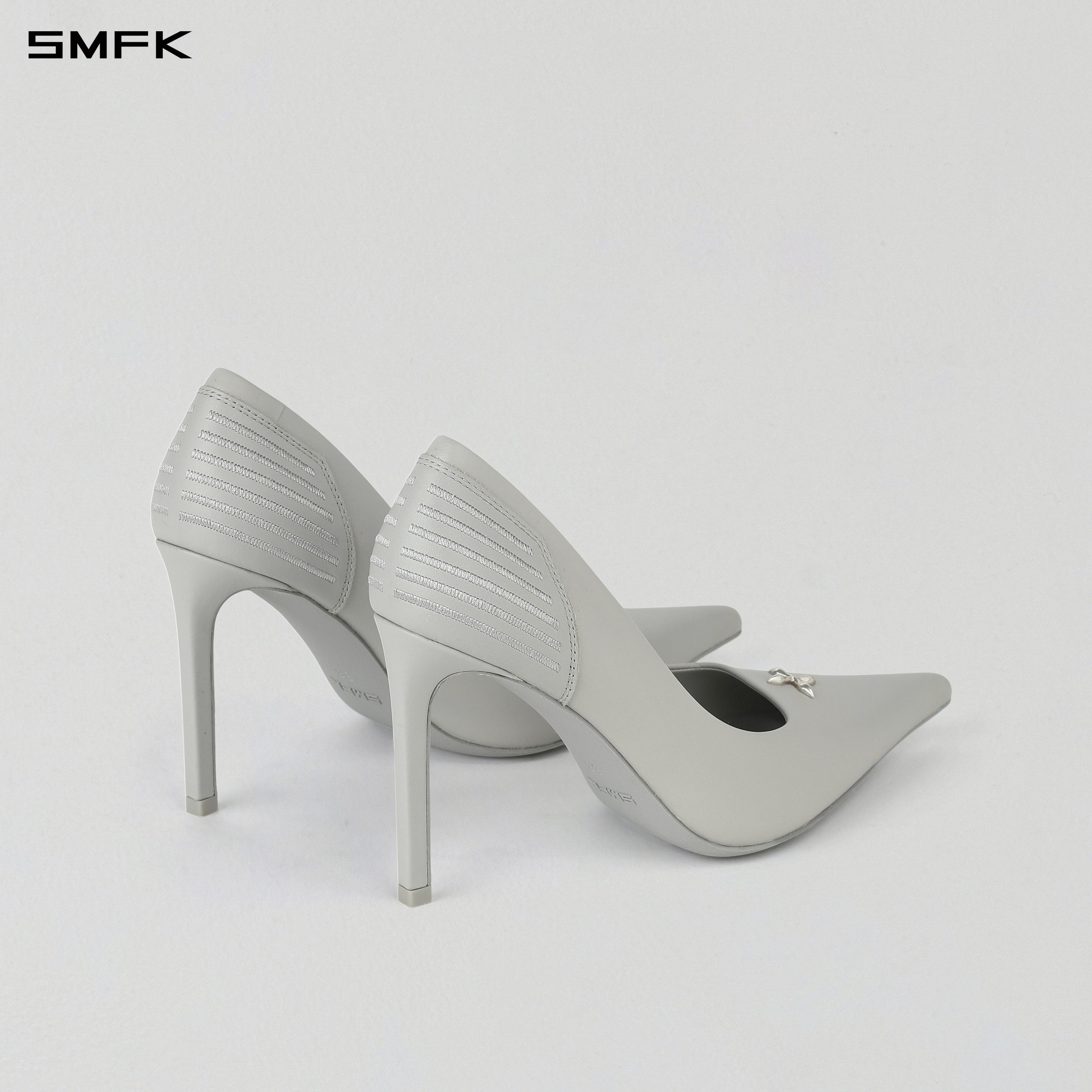 MIRAGE COMPASS HIGH HEELS/LEATHER-10cm GLACIER GREY