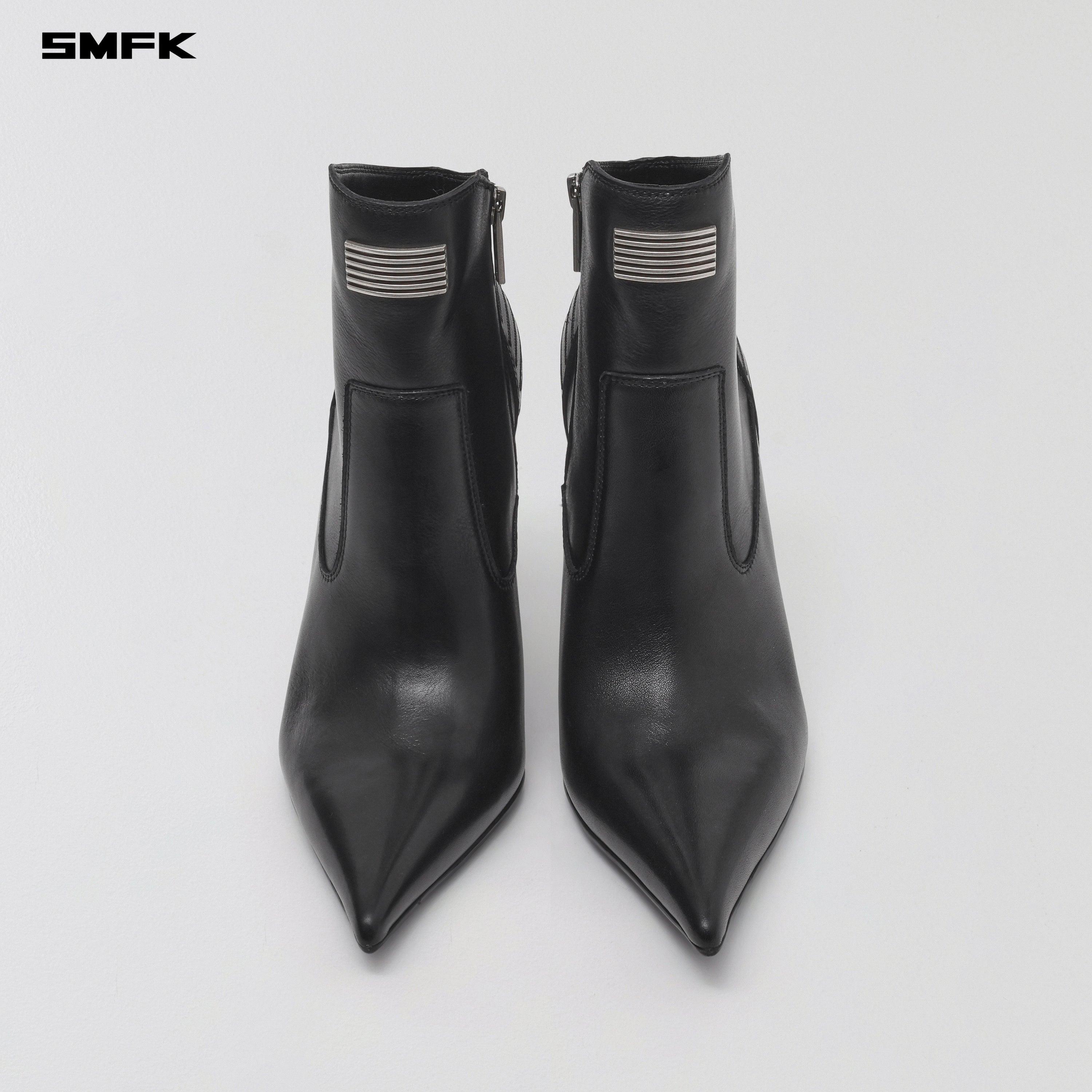 MIRAGE PRISM LEATHER HIGH HEEL BOOTS/10cm WILD BLACK