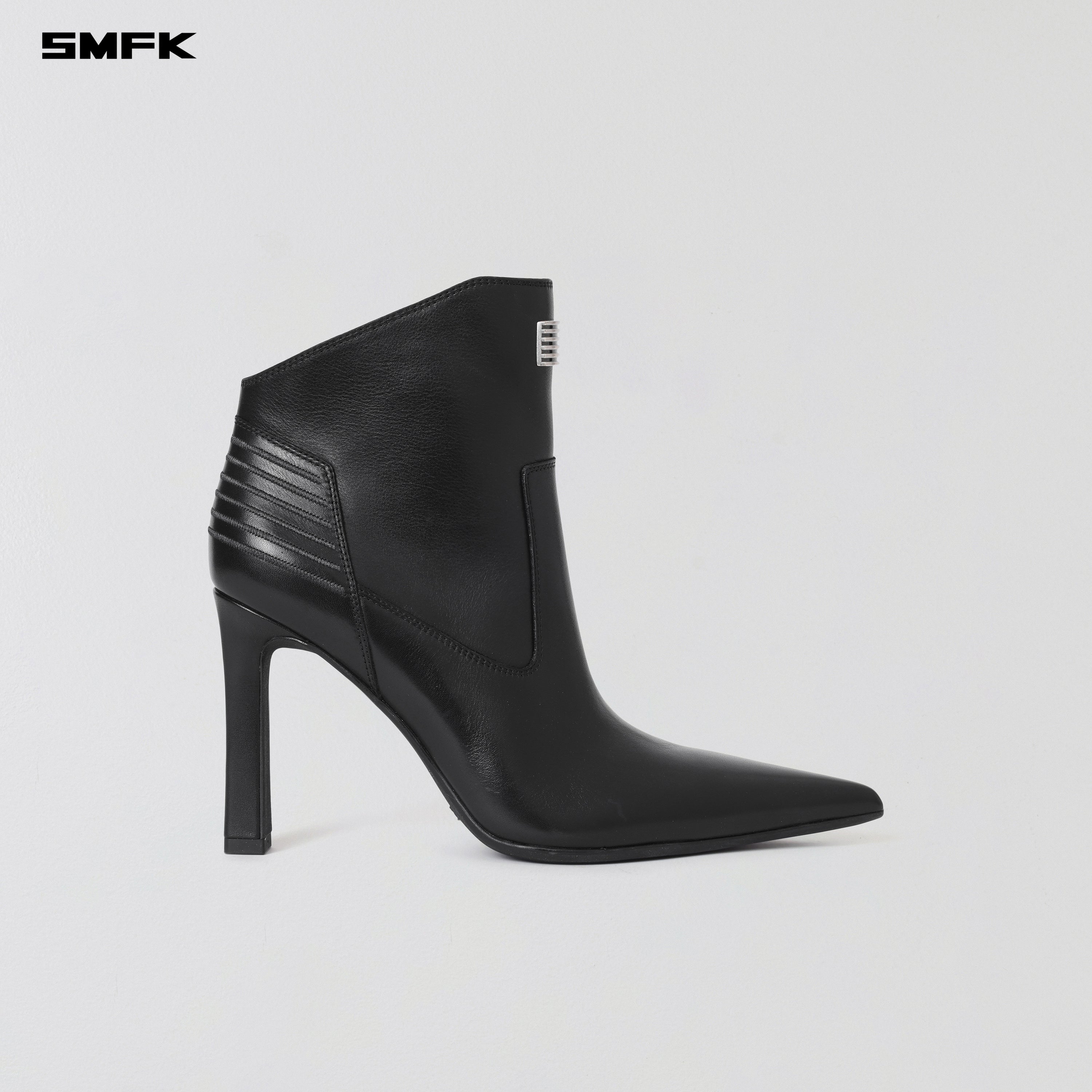 MIRAGE PRISM LEATHER HIGH HEEL BOOTS/10cm WILD BLACK