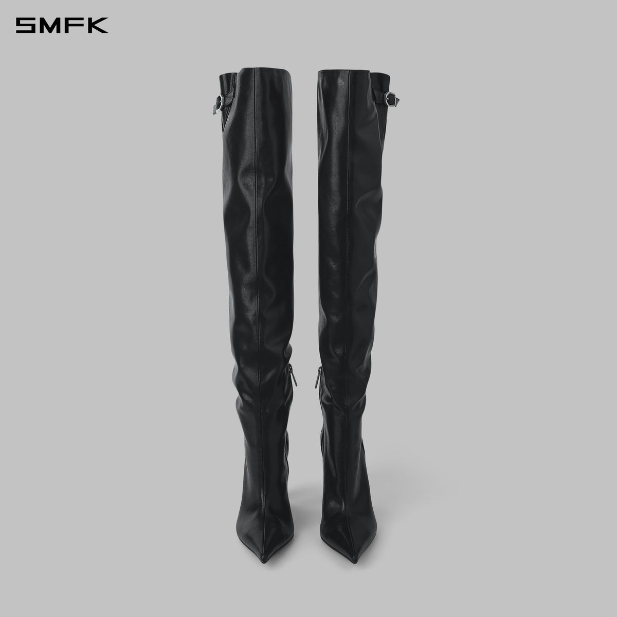 PERMANENT MUSE  HIGH HEEL LOOSE BOOTS/10cm/W WILD BLACK