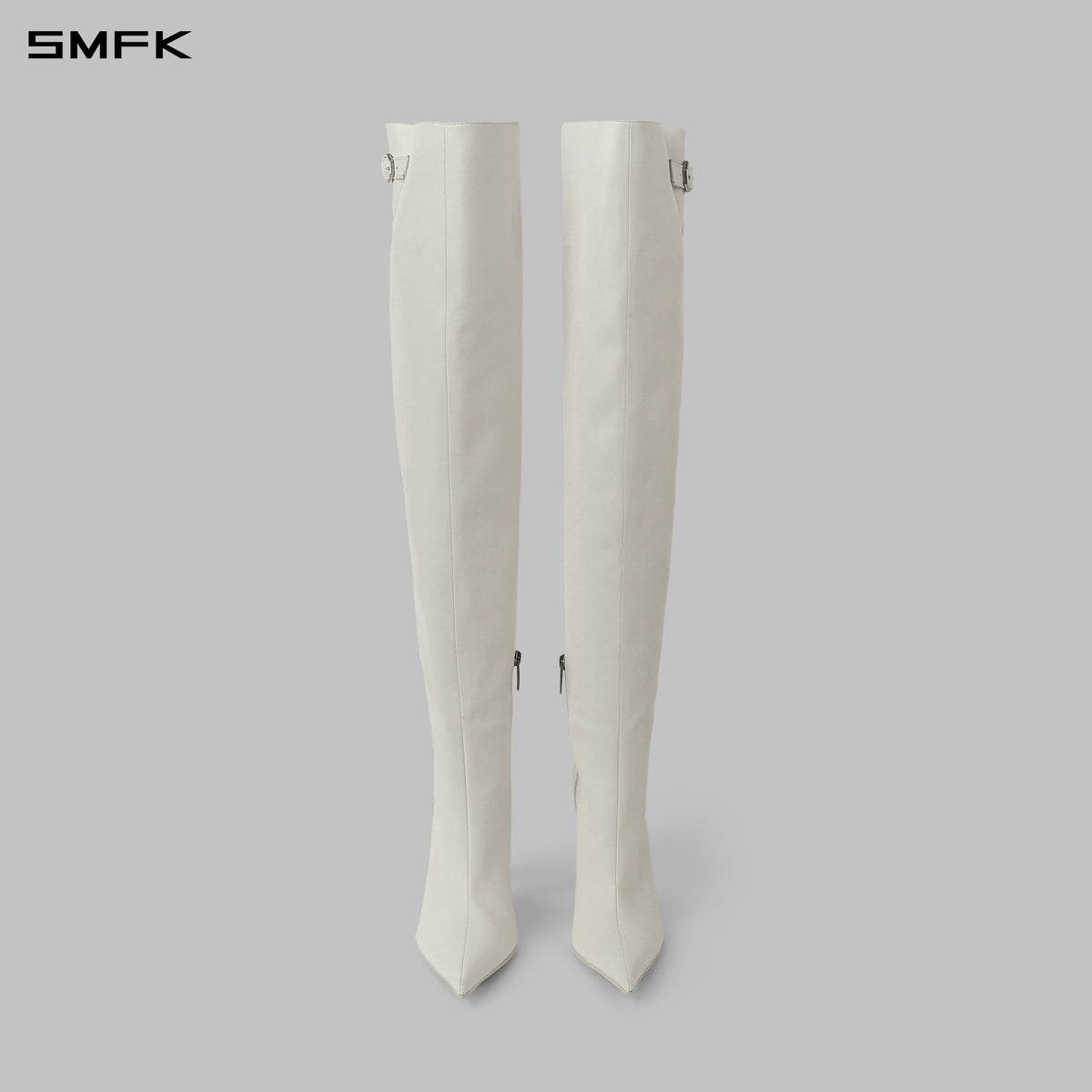 PERMANENT MUSE HIGH HEEL LOOSE BOOTS/10cm/W CLOUD WHITE