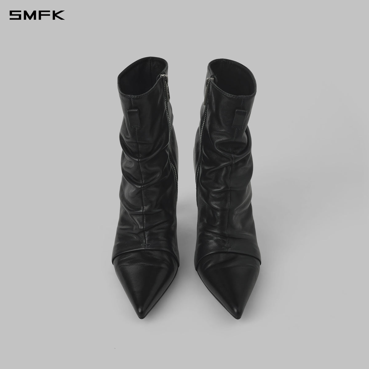 WIZARD MID-TOP HIGH HEEL BOOTS/CALF/W WILD BLACK