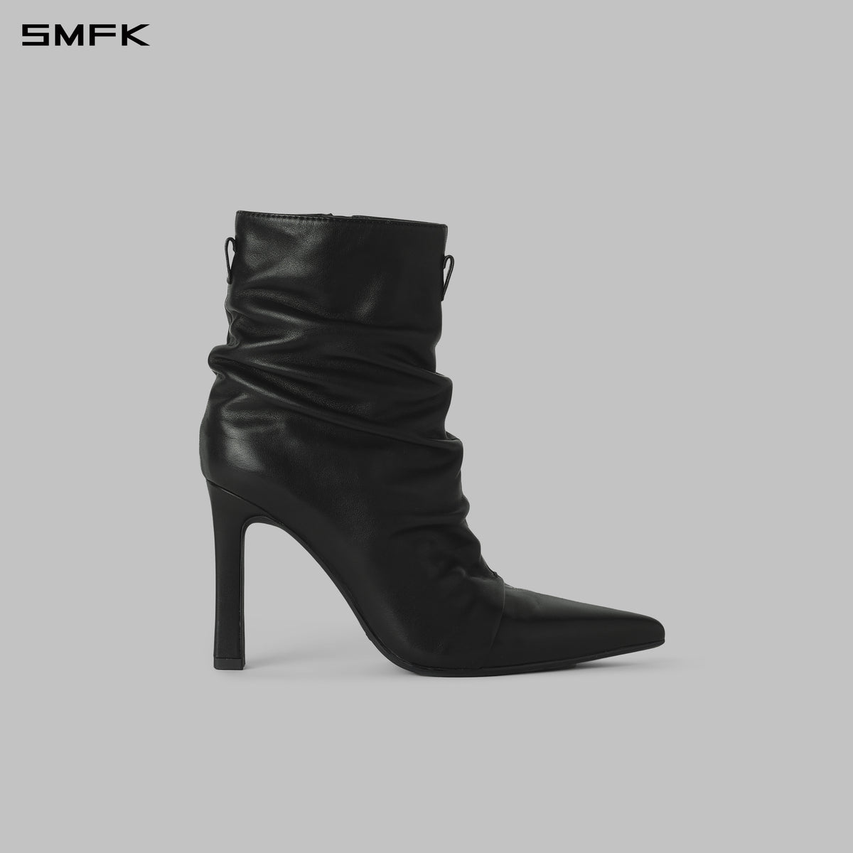 WIZARD MID-TOP HIGH HEEL BOOTS/CALF/W WILD BLACK