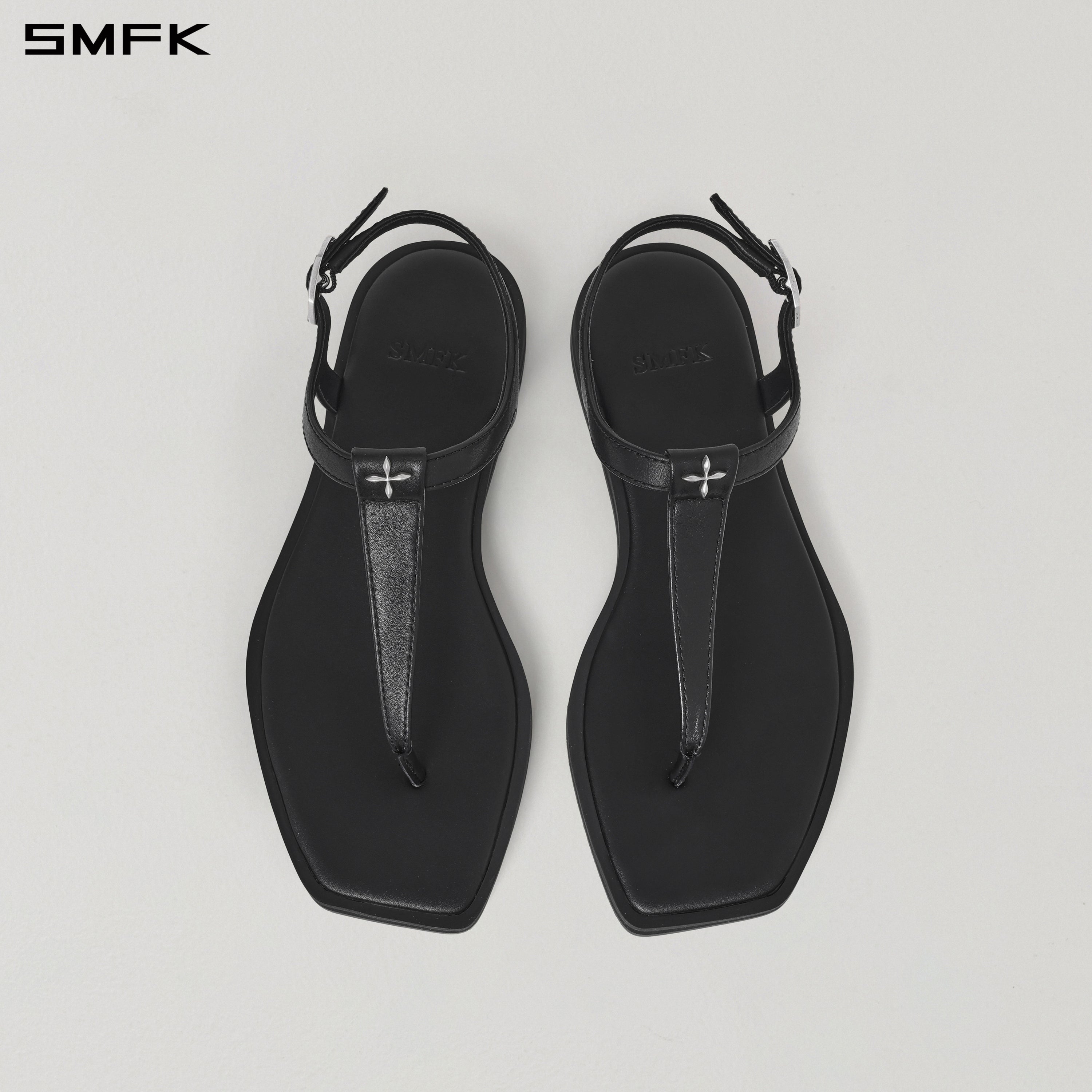 MIRAGE PRISM CLASSICAL LEATHER SANDAL/CALF WILD BLACK