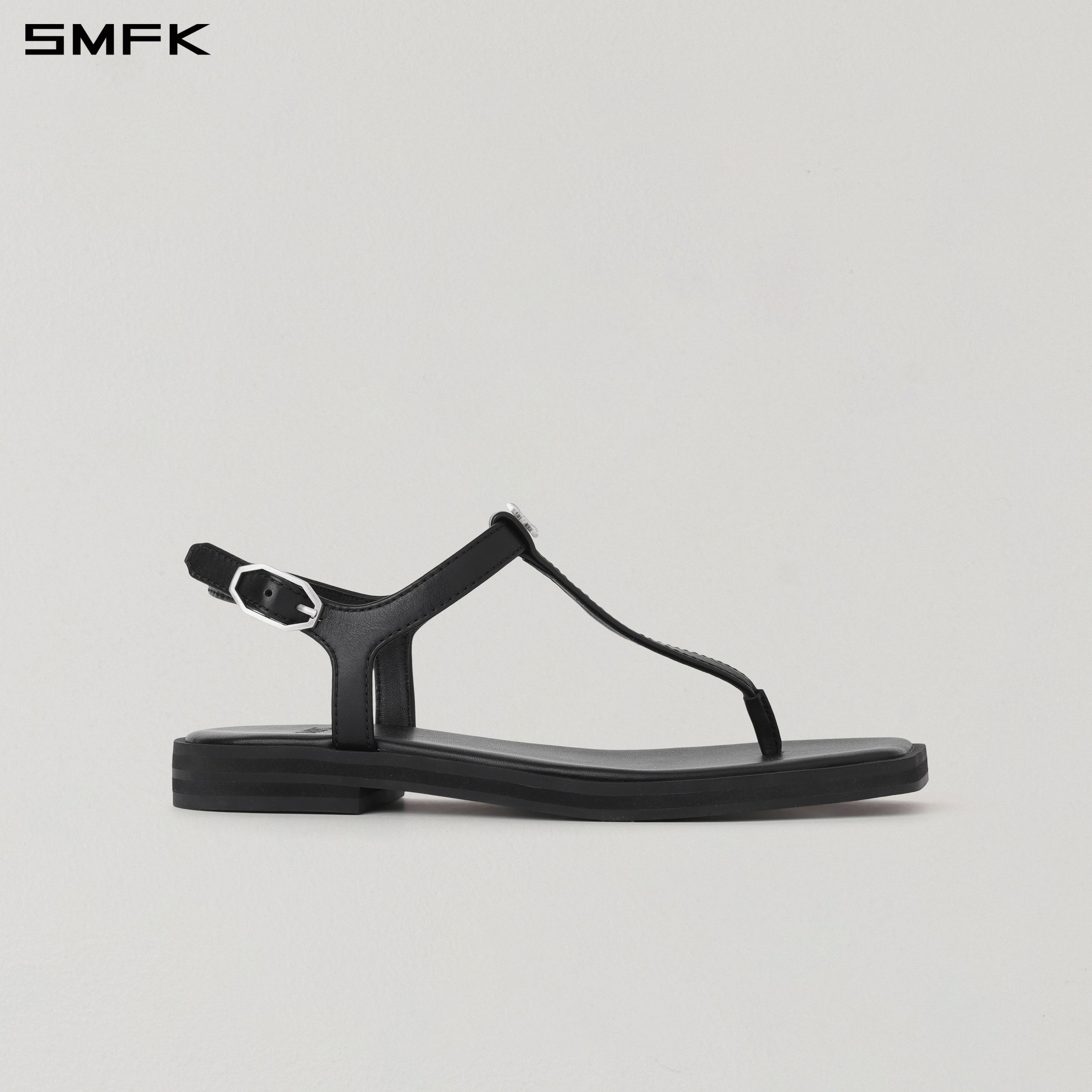 MIRAGE PRISM CLASSICAL LEATHER SANDAL/CALF WILD BLACK