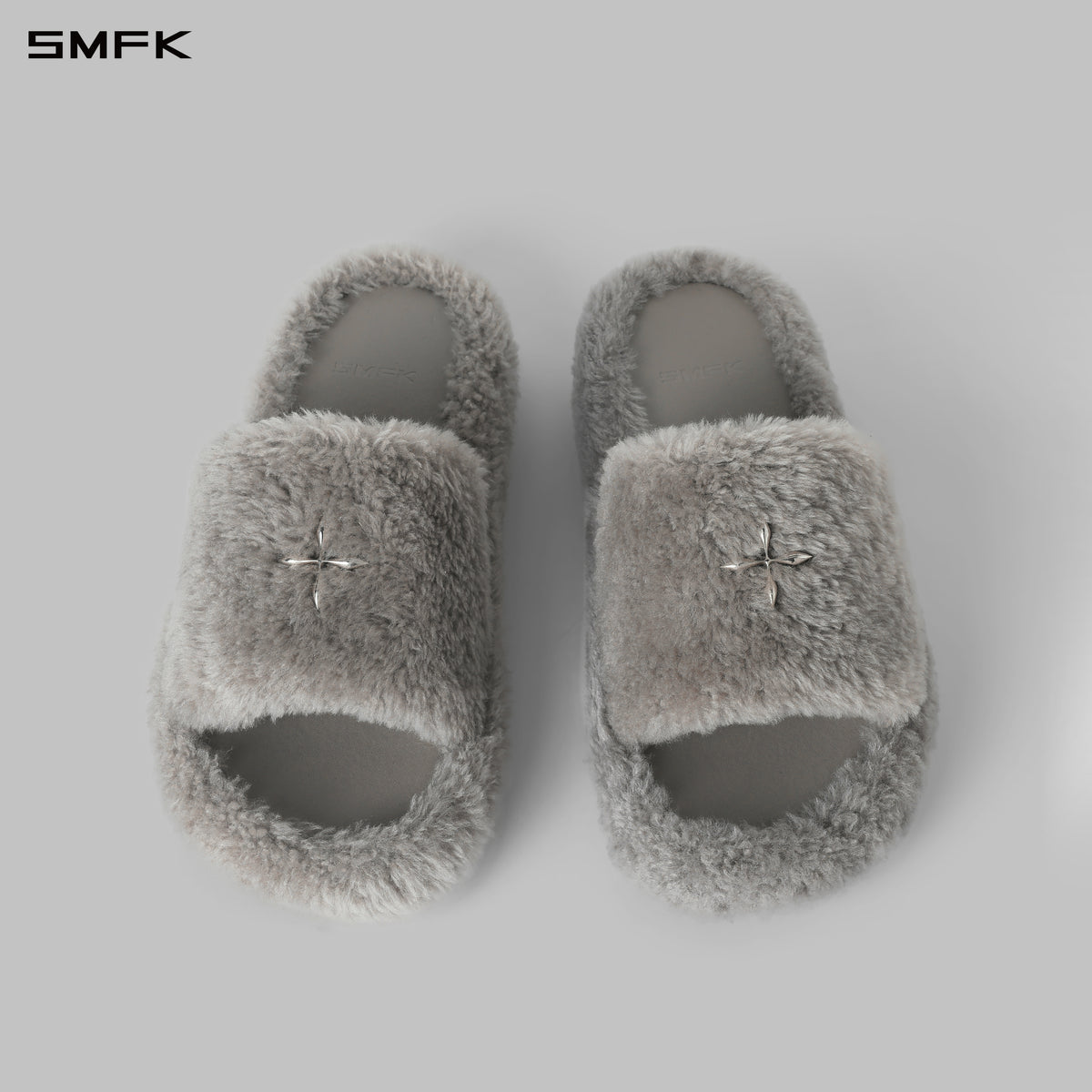 PRISM WORLD SHEEPSKIN SLIPPERS GLACIER GREY