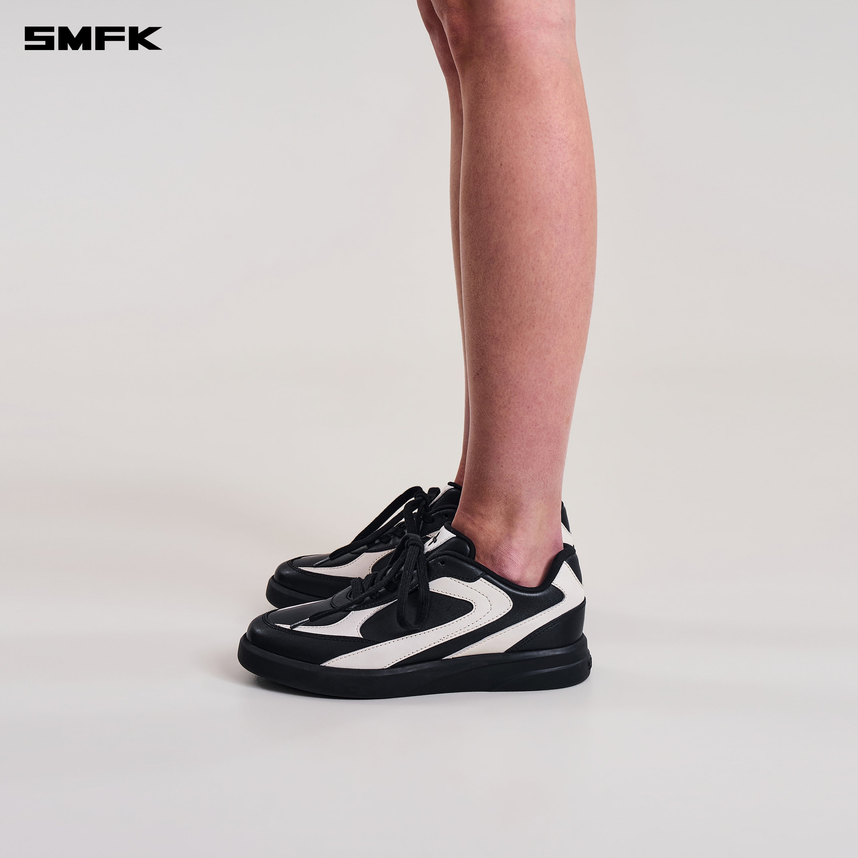 MIRAGE-W LEATHER MULTI SNEAKER BLACK WHITE