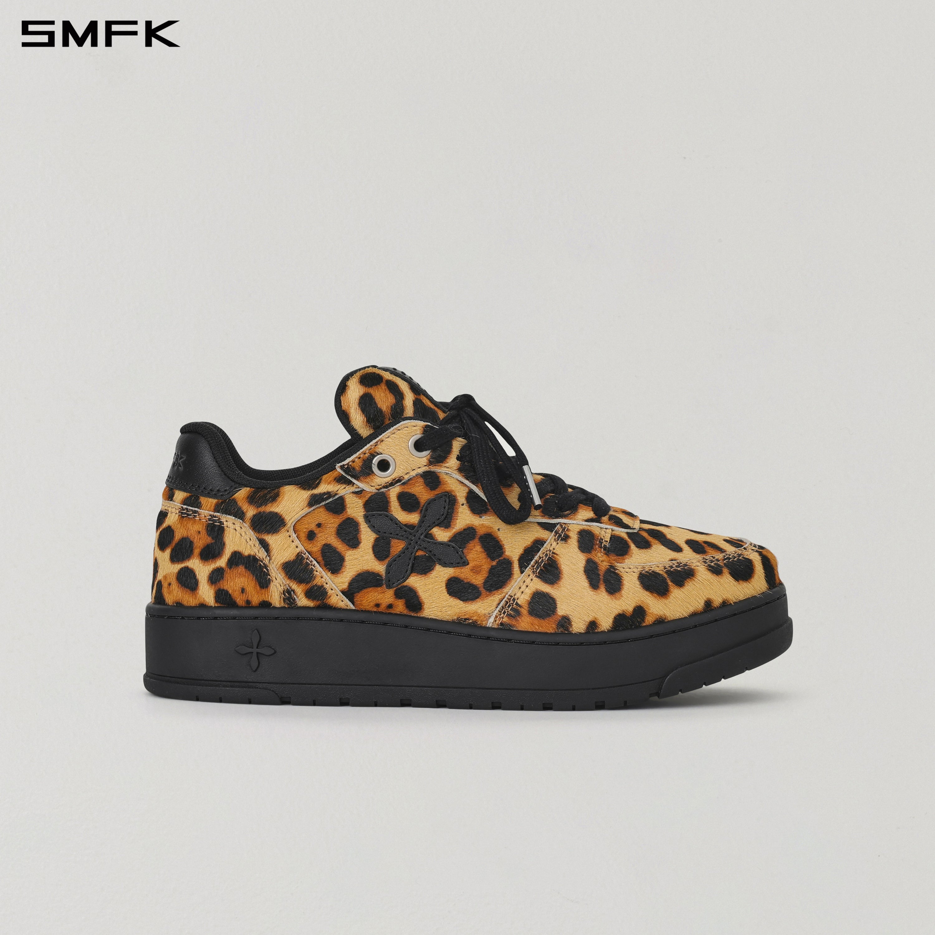 RETRO CROSS TRAINER/LEATHER/W LEOPARD PRINT