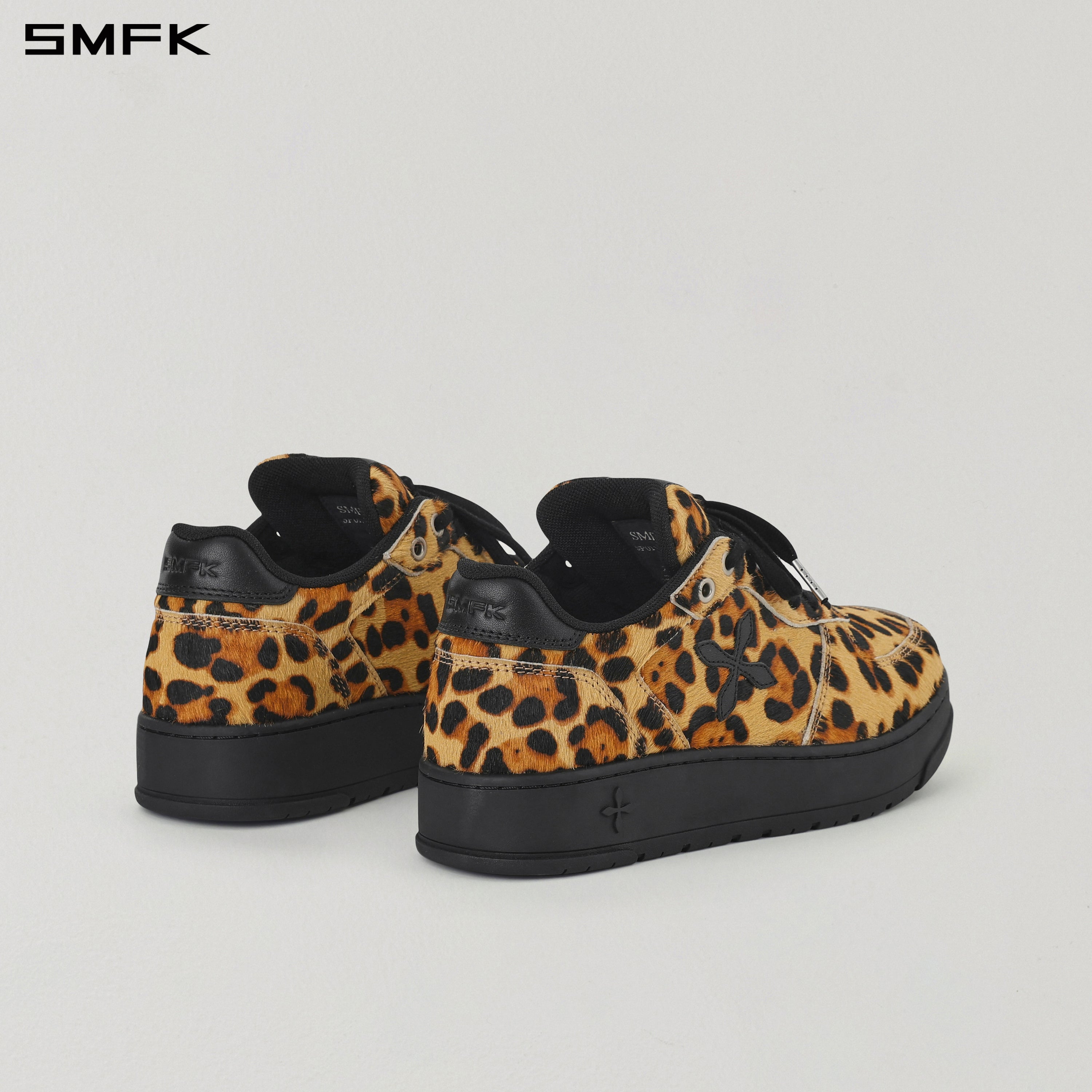 RETRO CROSS TRAINER/LEATHER/W LEOPARD PRINT