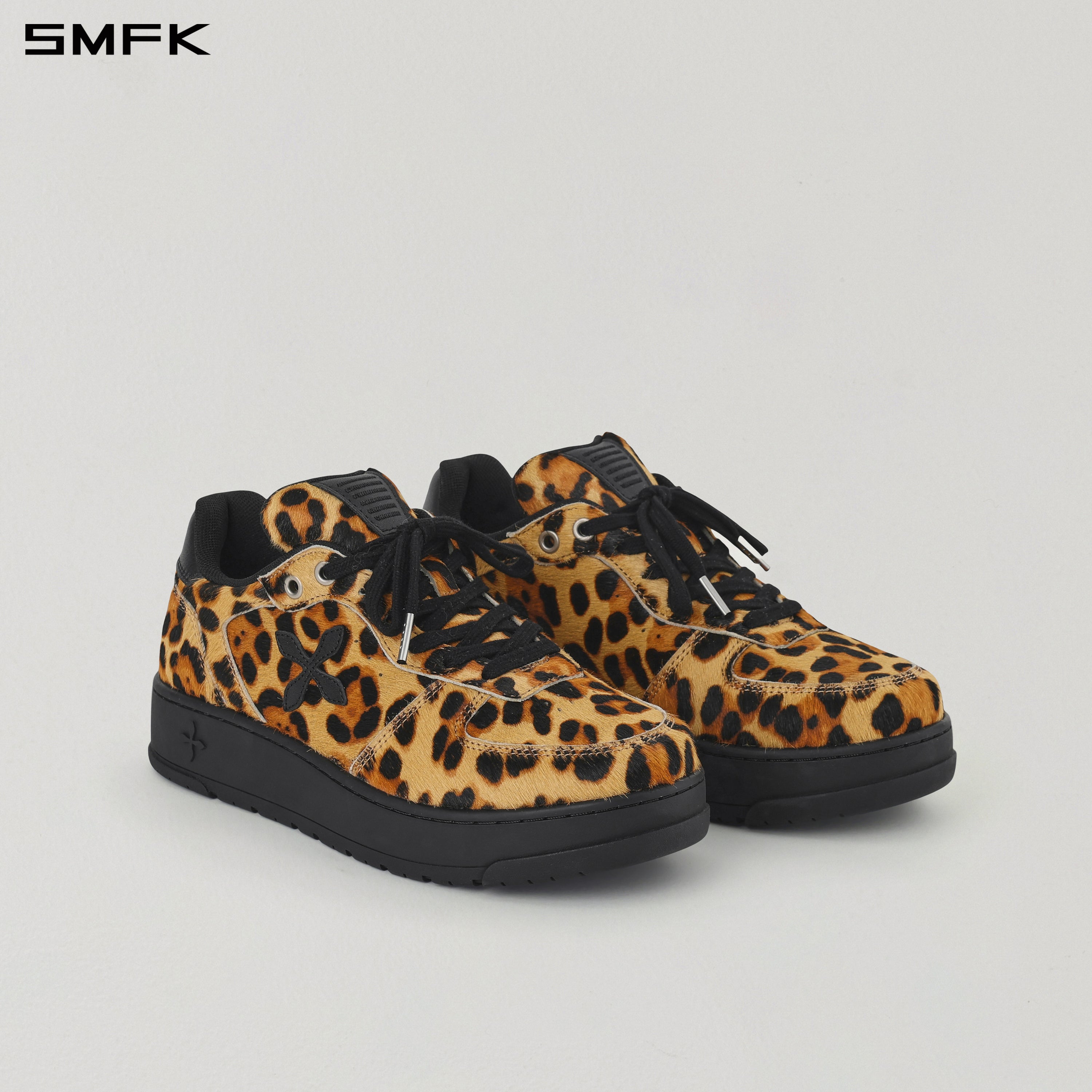RETRO CROSS TRAINER/LEATHER/W LEOPARD PRINT
