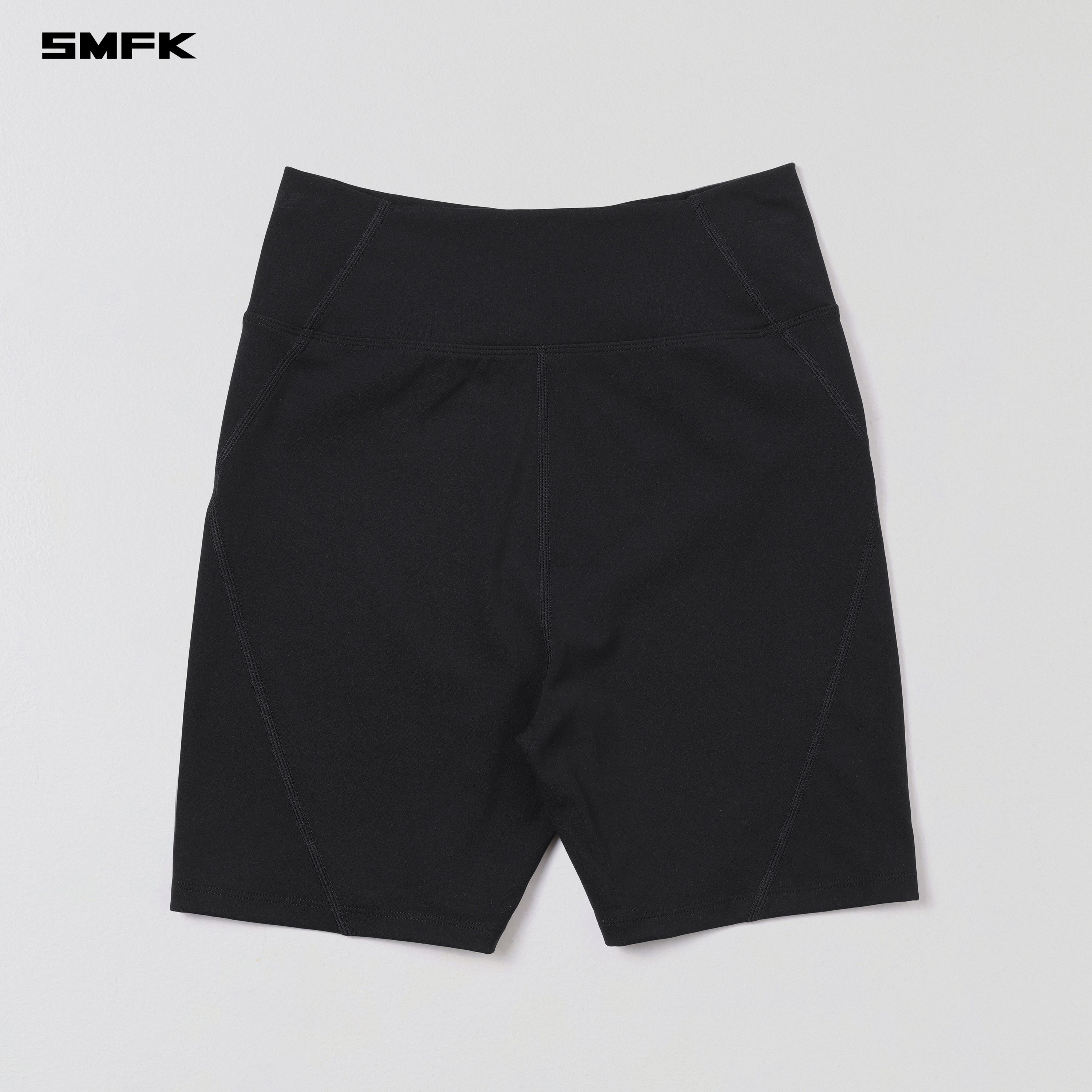 FOCUS GYM HIGH WAIST SHORTS/Lycra Nylon WILD BLACK